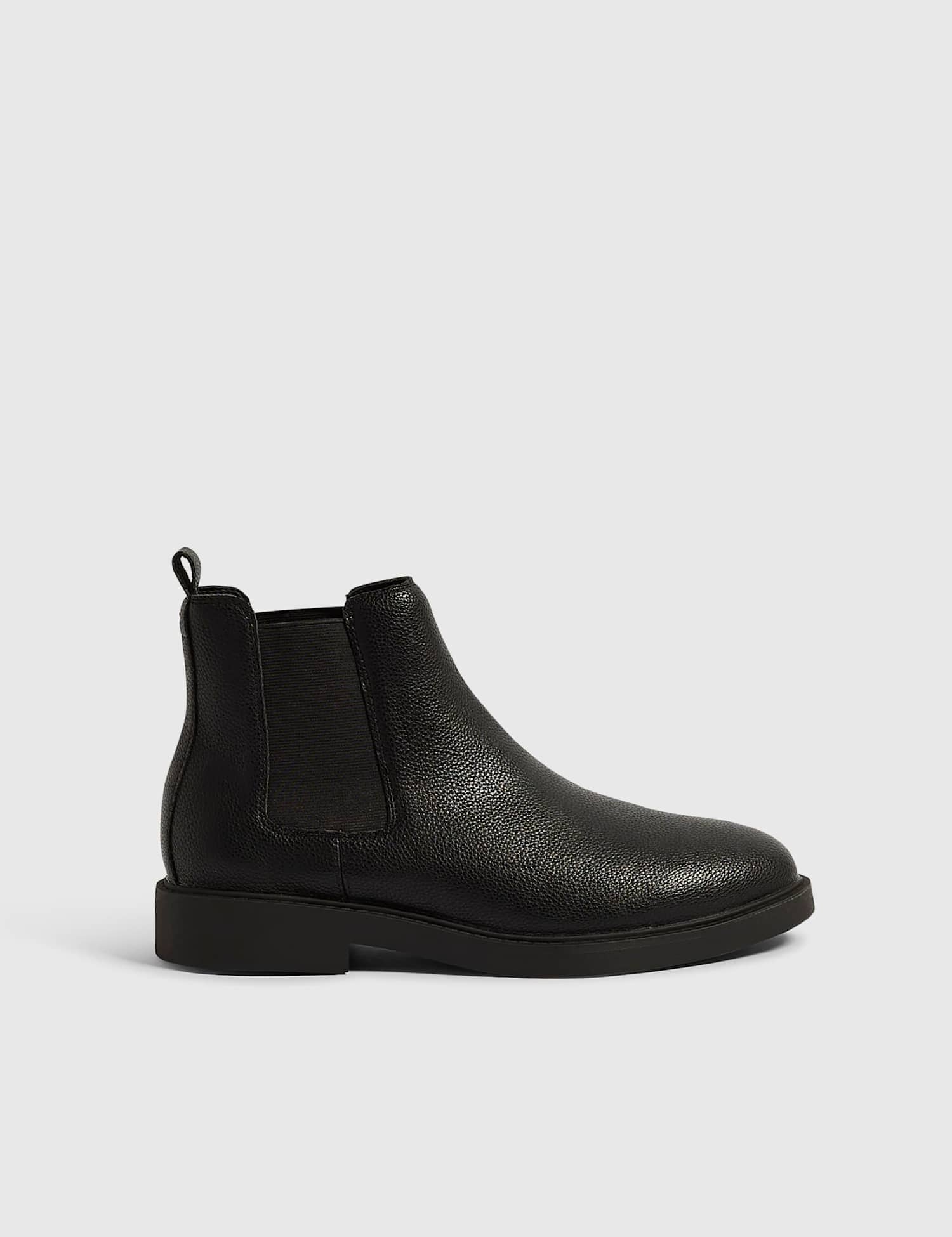 River Island Faux Leather Chelsea Boots Black