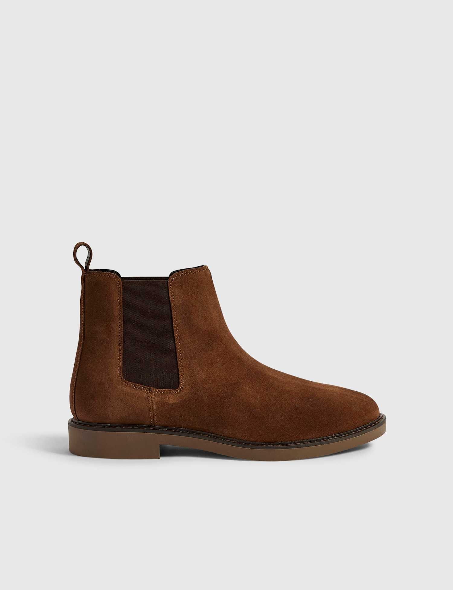 River Island Faux Suede Chelsea Boots Tan