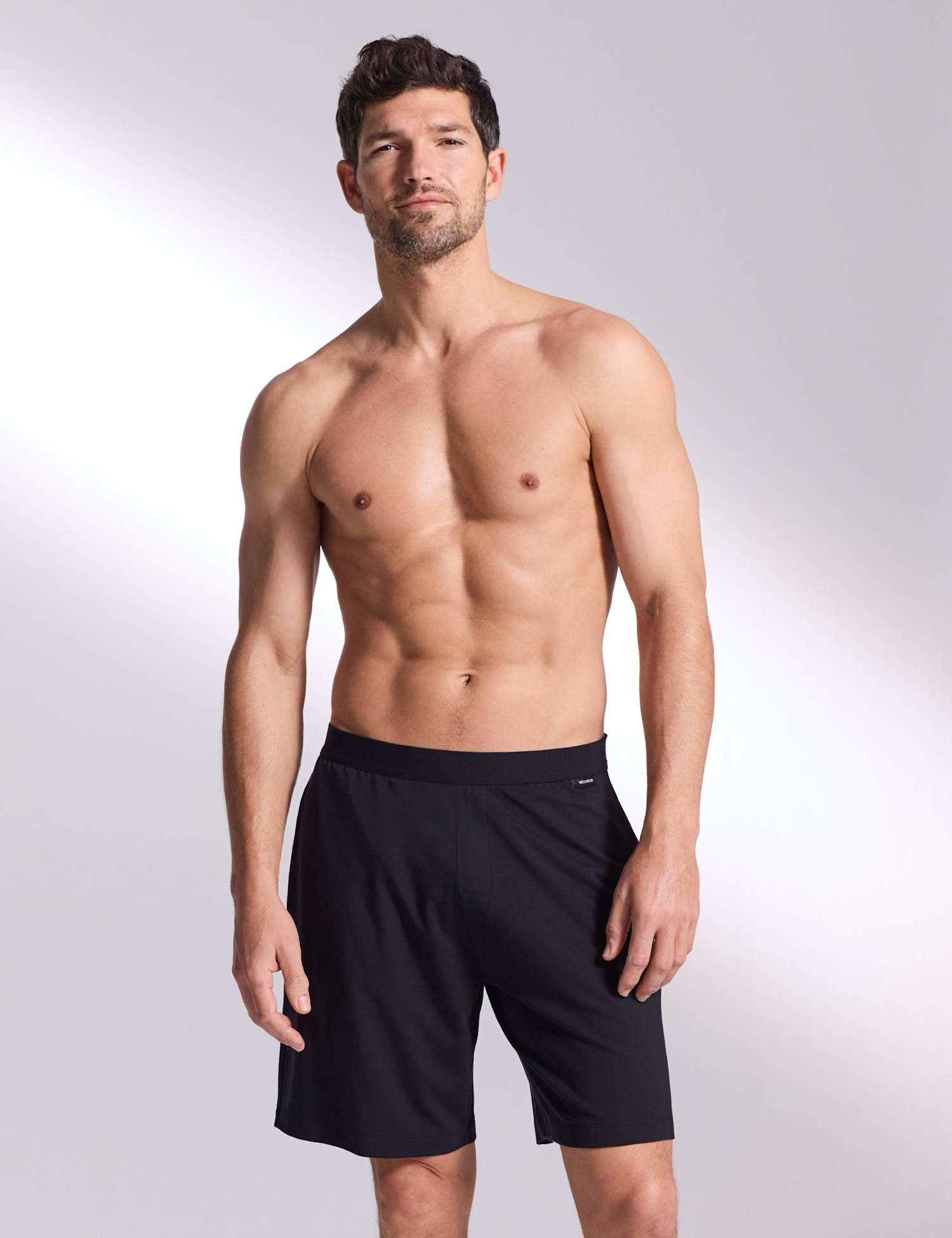 David Gandy Wellwear Cotton Modal Stretch Sleep Shorts Black