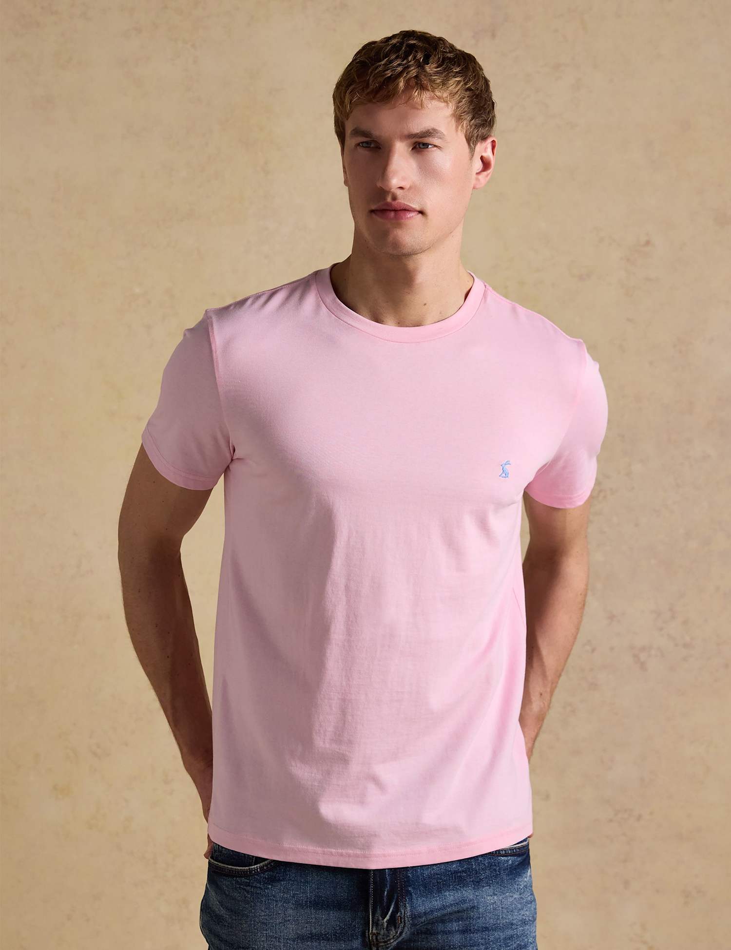 Joules Pure Cotton Crew Neck T-Shirt Pink