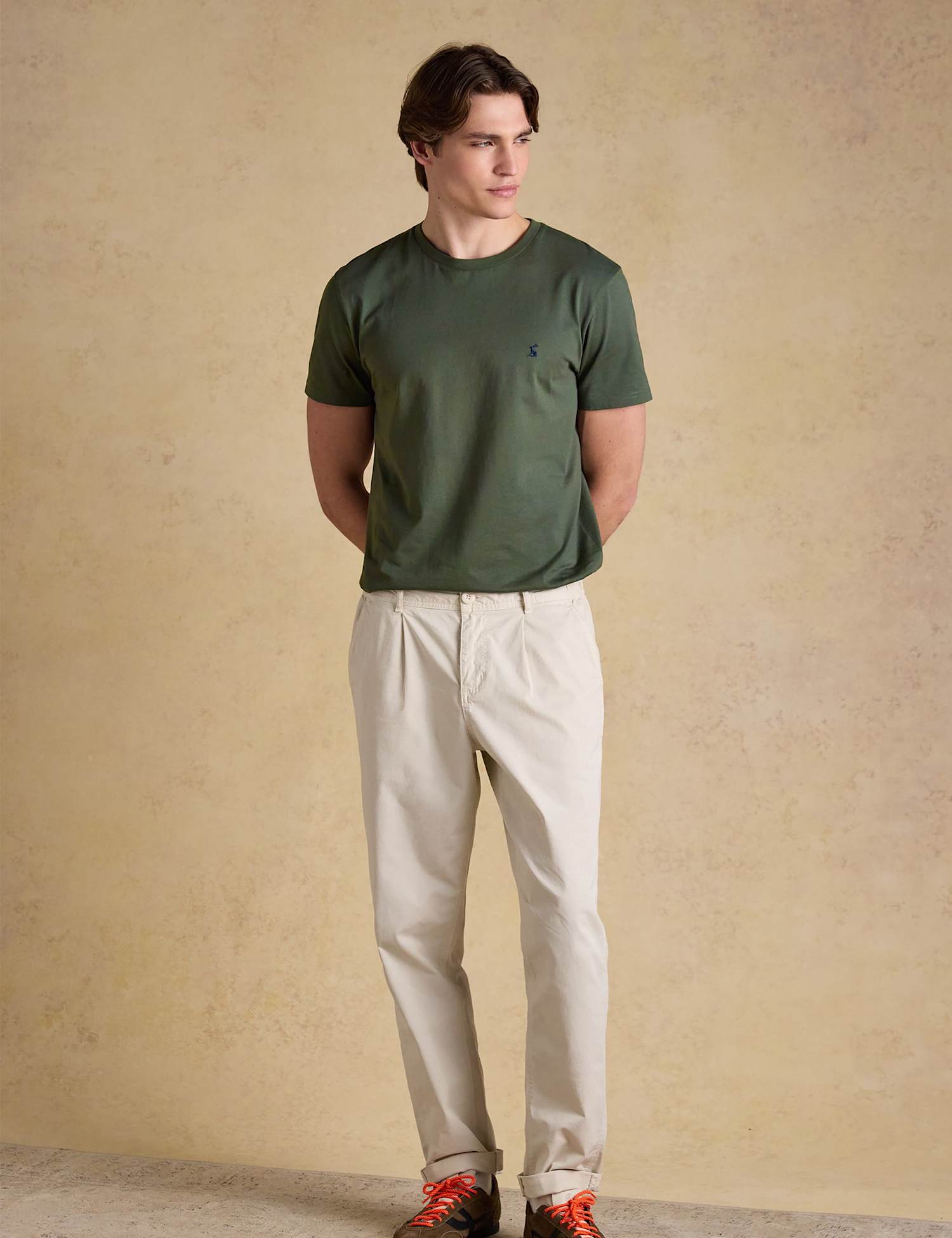 Joules Pure Cotton Crew Neck T-Shirt Khaki