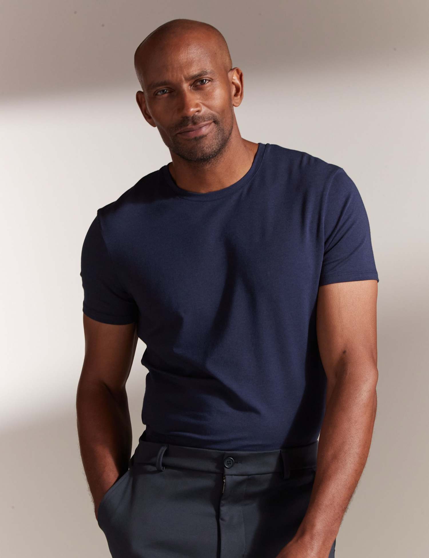 David Gandy Wellwear Ultimate Cotton Modal Crew Neck T-Shirt Navy