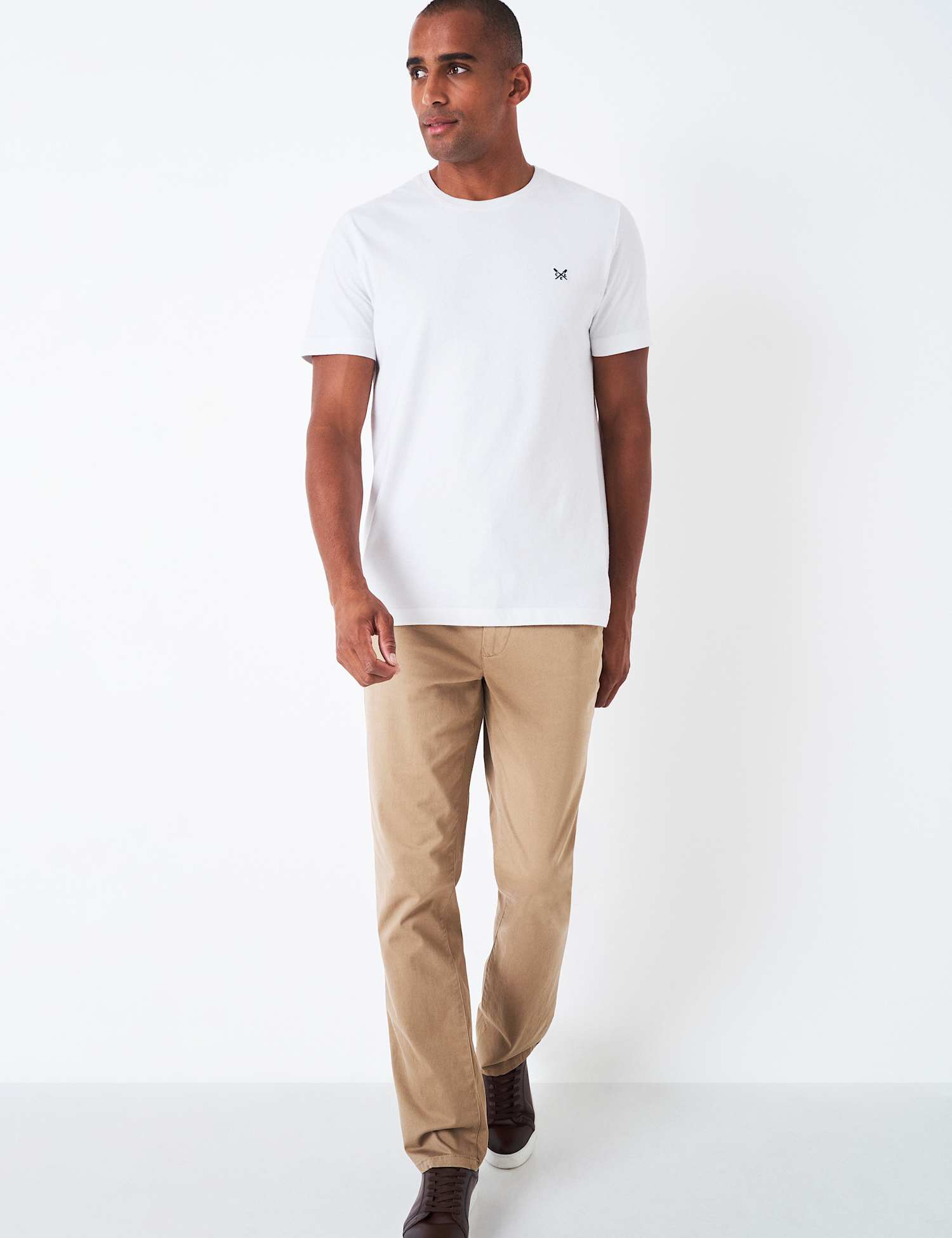 Crew Clothing Straight Fit Chinos Beige