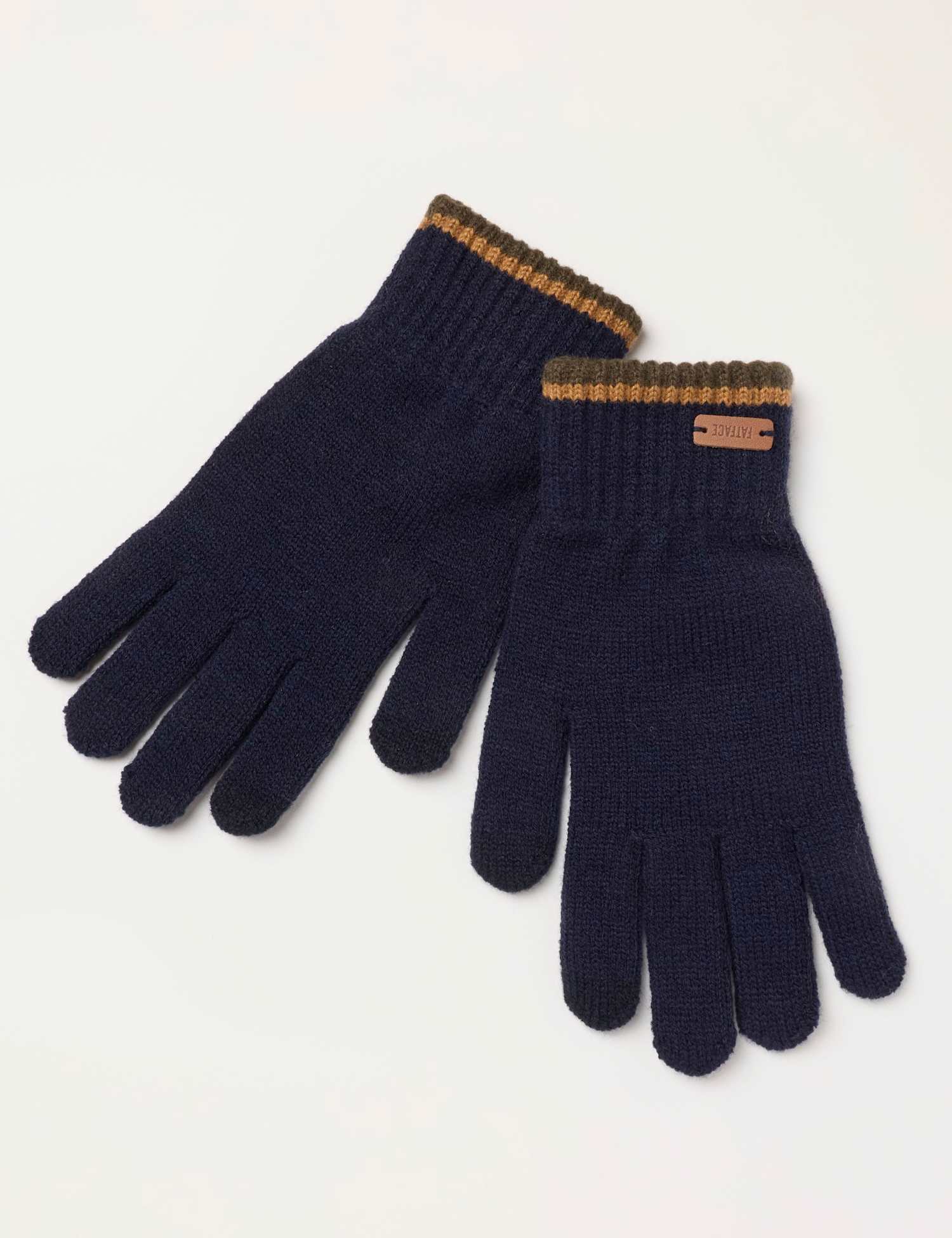 FatFace Textured Gloves Navy Mix