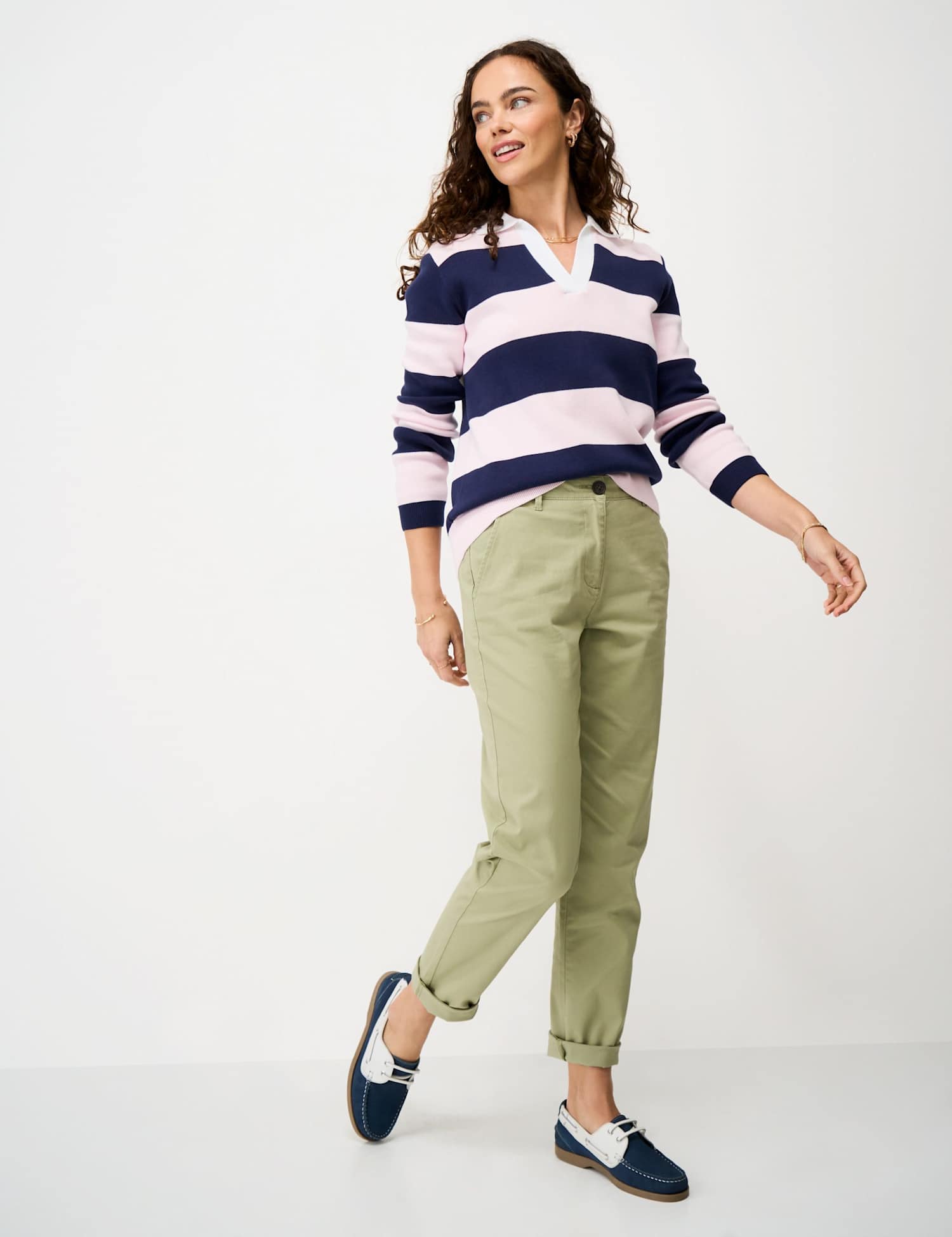 Crew Clothing Cotton Rich Straight Leg Chinos Olive