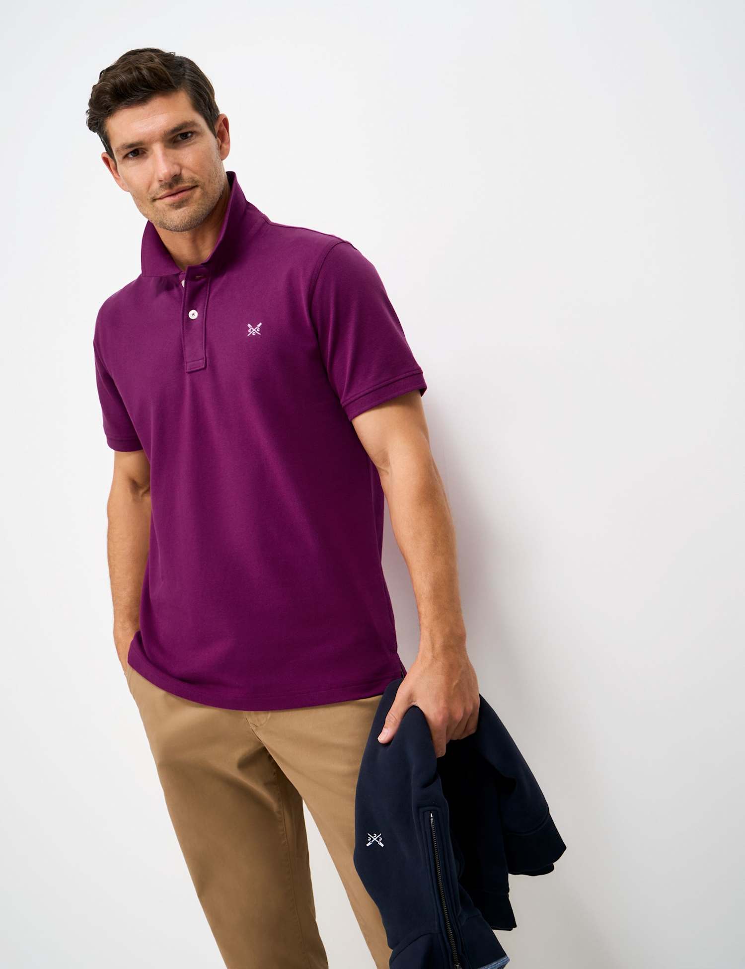 Crew Clothing Pure Cotton Polo Shirt Medium Red