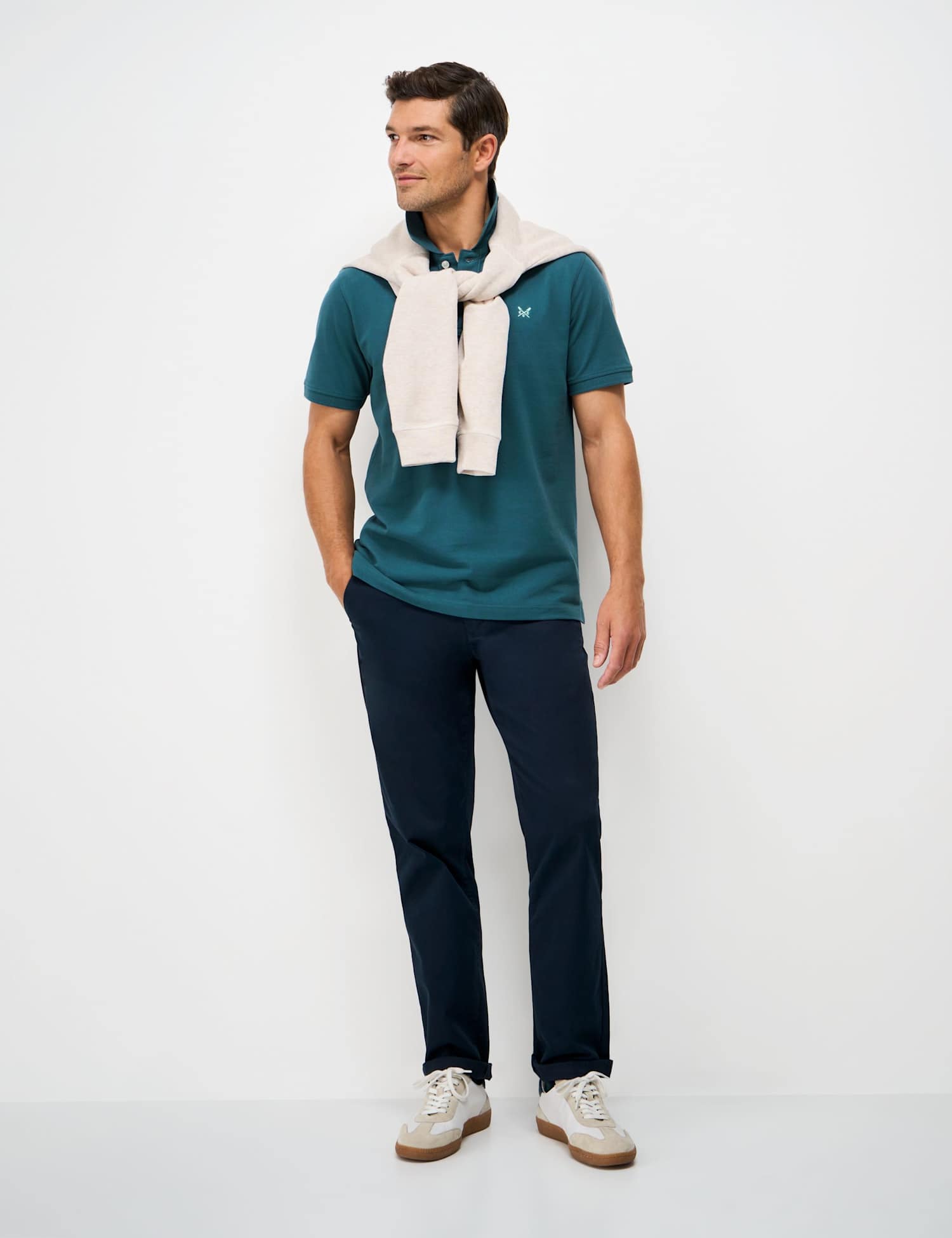 Crew Clothing Pure Cotton Polo Shirt Teal