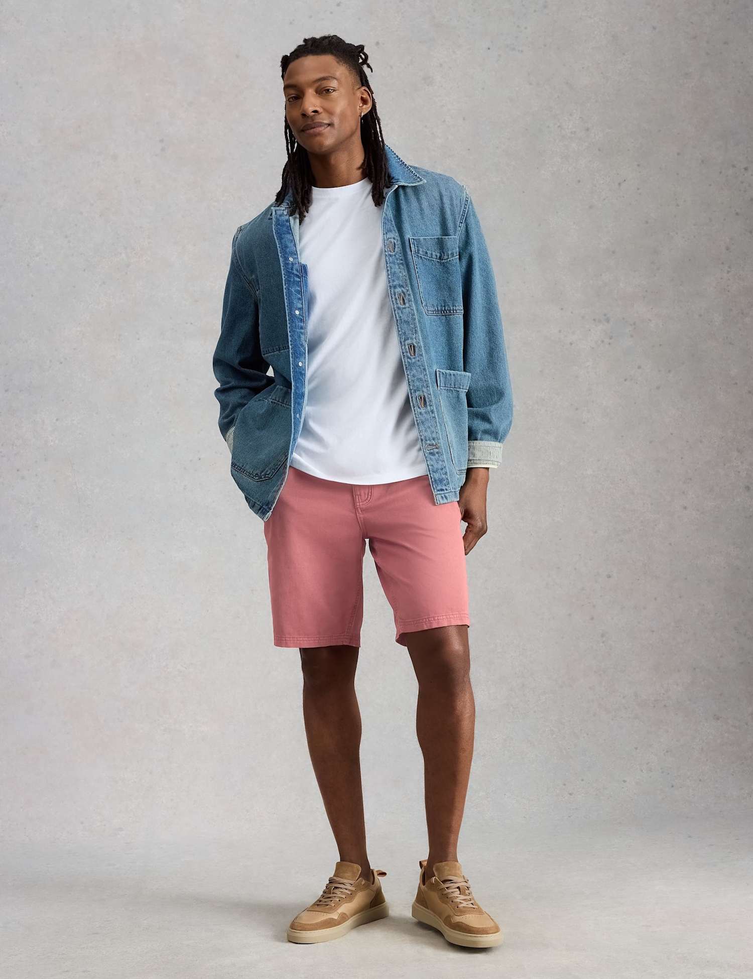 White Stuff Pure Cotton Chino Shorts Red