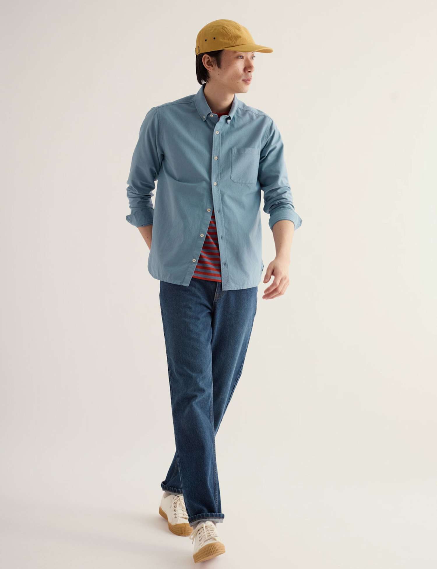Seasalt Cornwall Relaxed Fit Garment Dye Oxford Shirt Blue