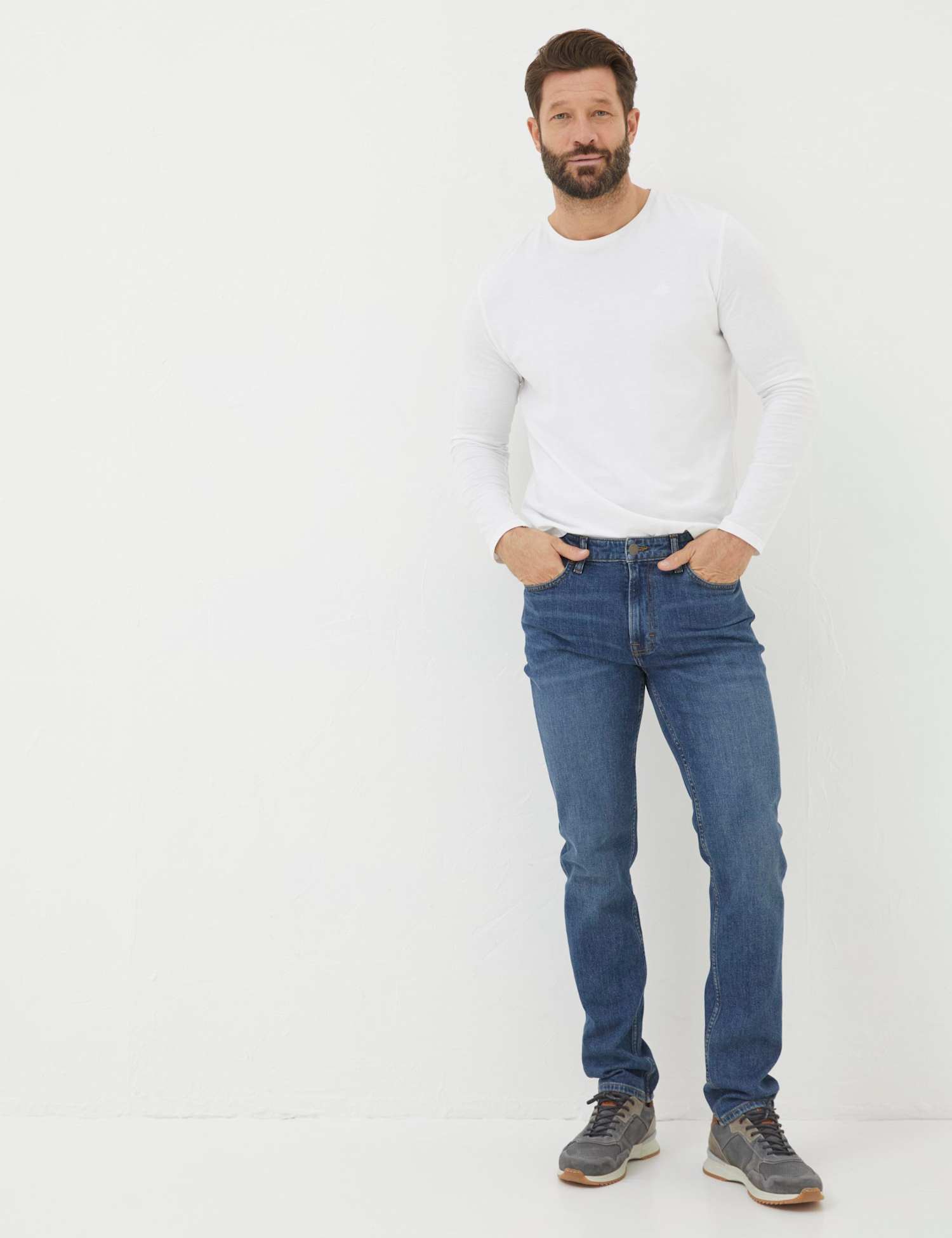 FatFace Straight Fit 5 Pocket Jeans Blue