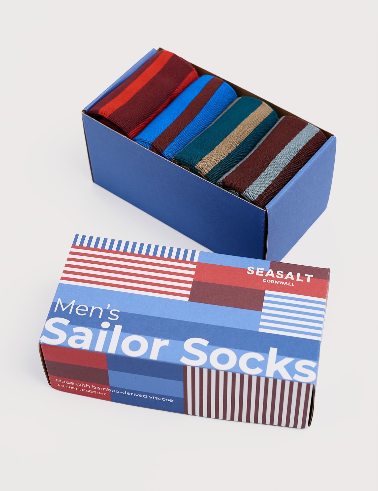 Seasalt Cornwall 4 Pack Striped Socks Multi