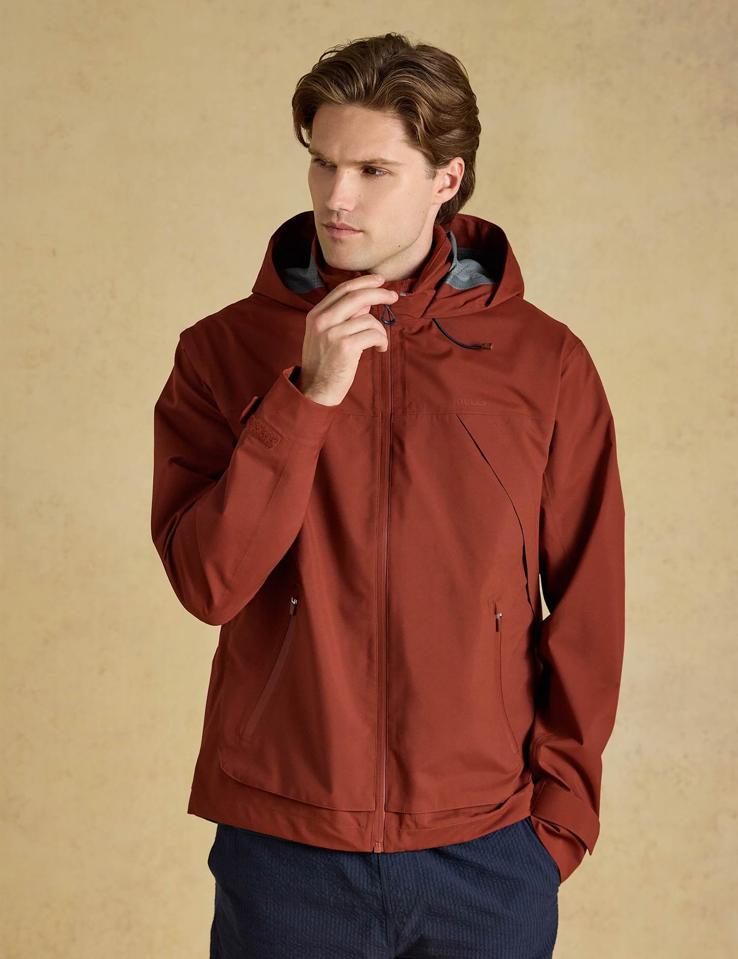 Joules Waterproof Hooded Jacket Red