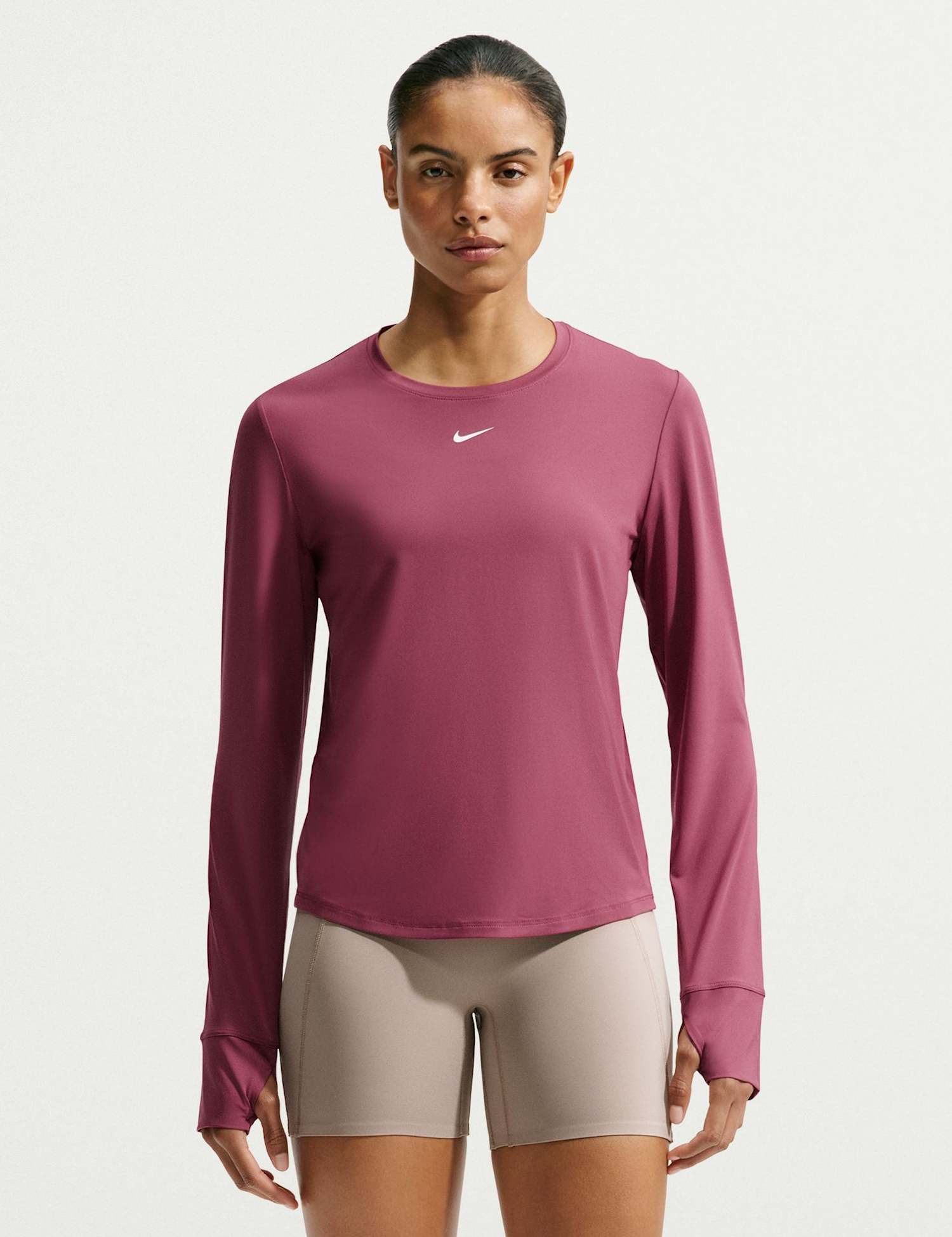 Nike One Classic Crew Neck Top Dusky Rose
