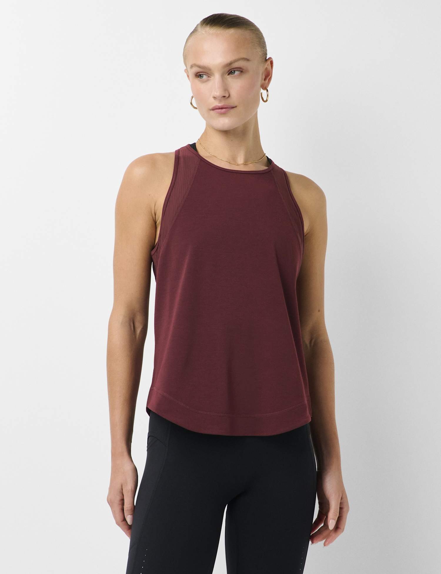 Sweaty Betty Breathe Easy Mesh Run Tank Top 2.0 Burgundy