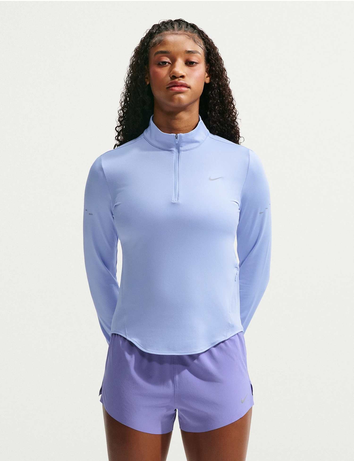 Nike Swift Half Zip Running Top Light Blue