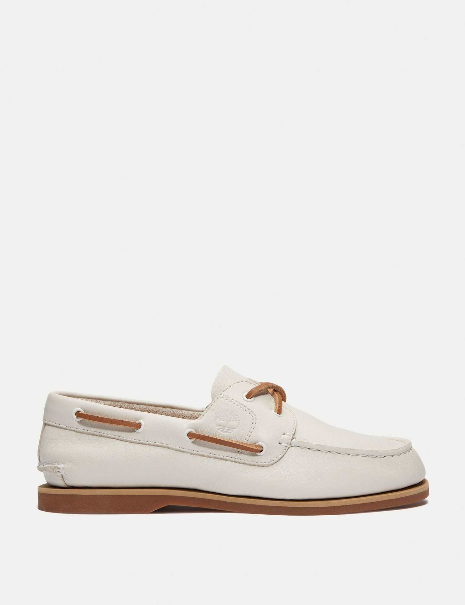 Timberland Classic 2-Eye Leather Boat Shoes White