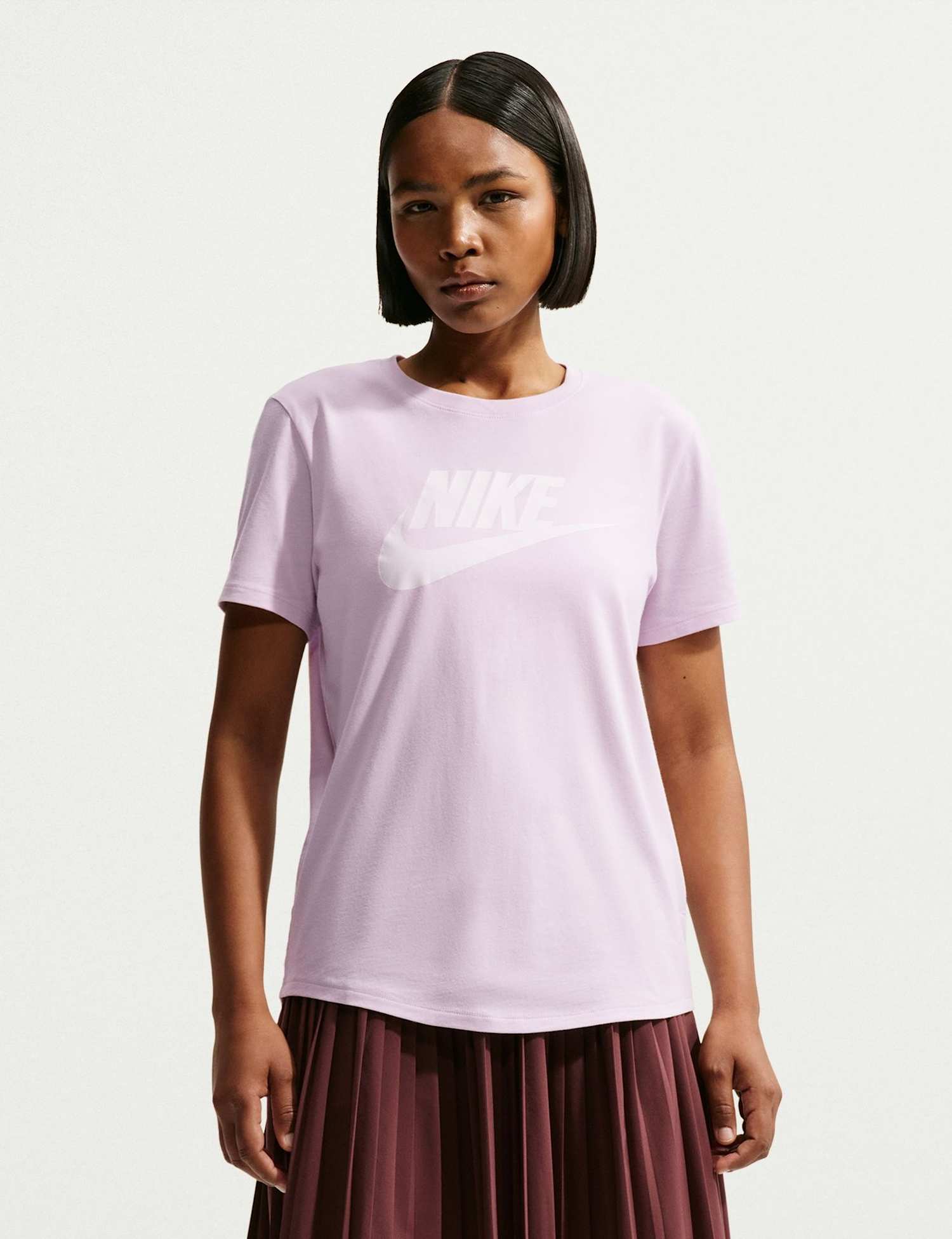 Nike Pure Cotton Crew Neck T-Shirt Lilac