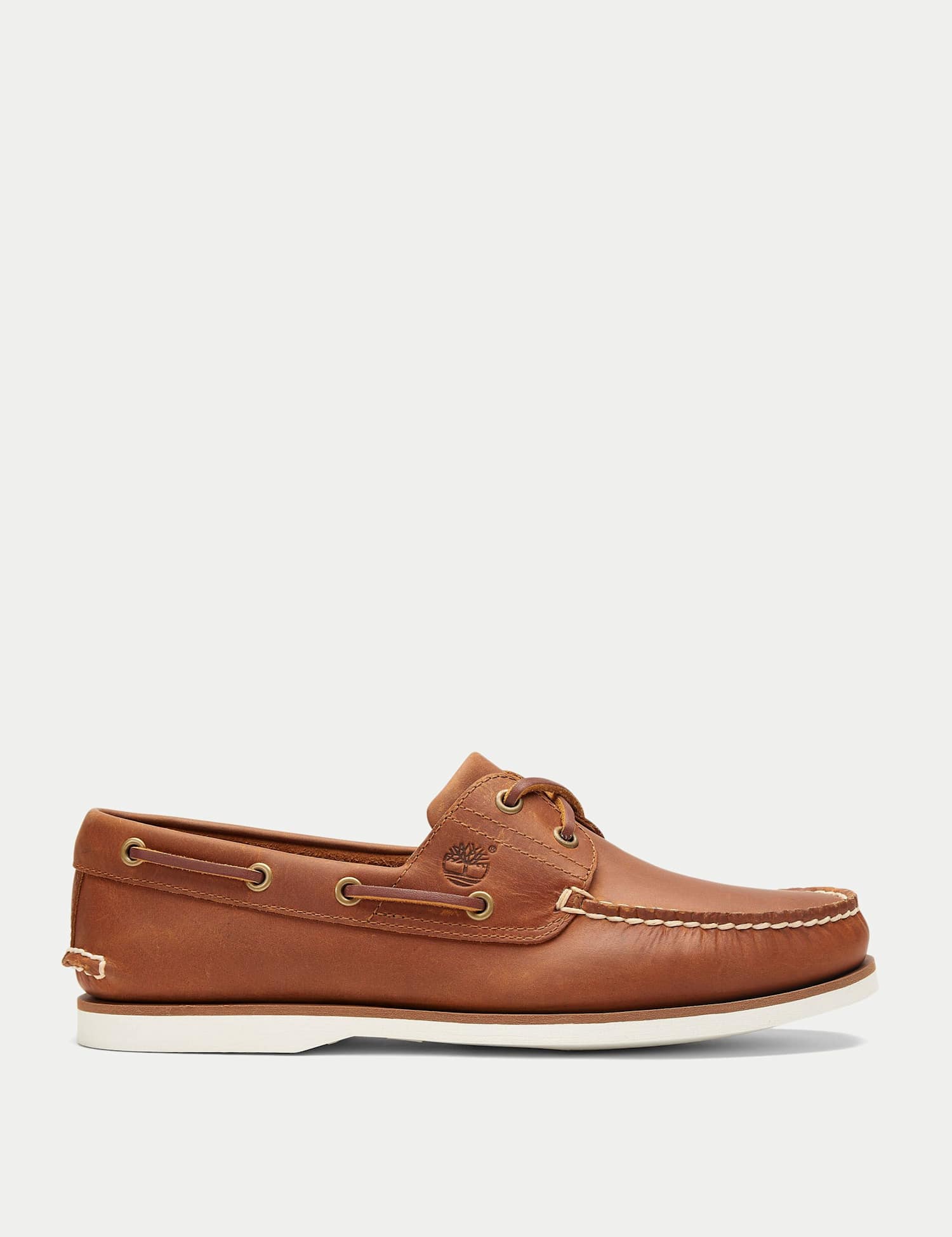 Timberland Leather Classic Boat Shoes Camel Mix
