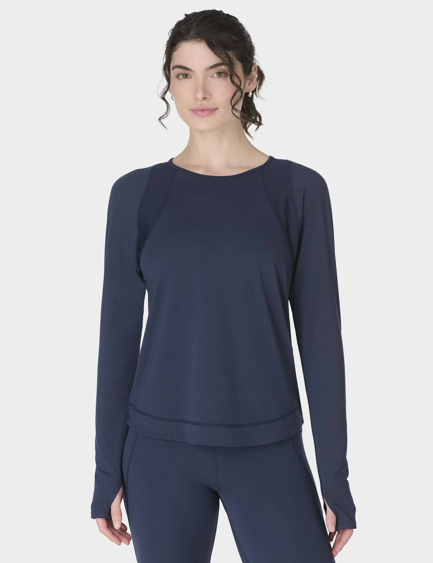 Sweaty Betty Breathe Easy Mesh Crew Neck Running Top Blue
