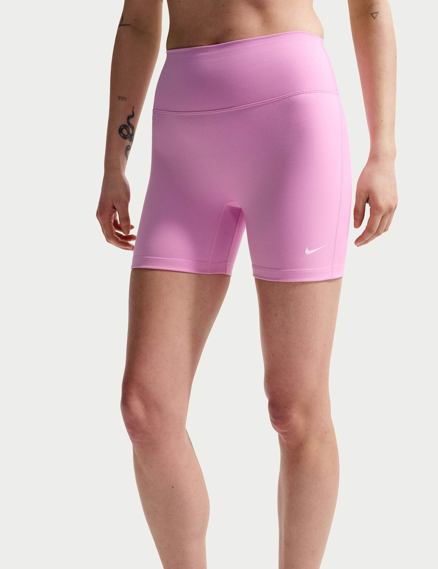 Nike One High Waisted Biker Shorts Light Pink