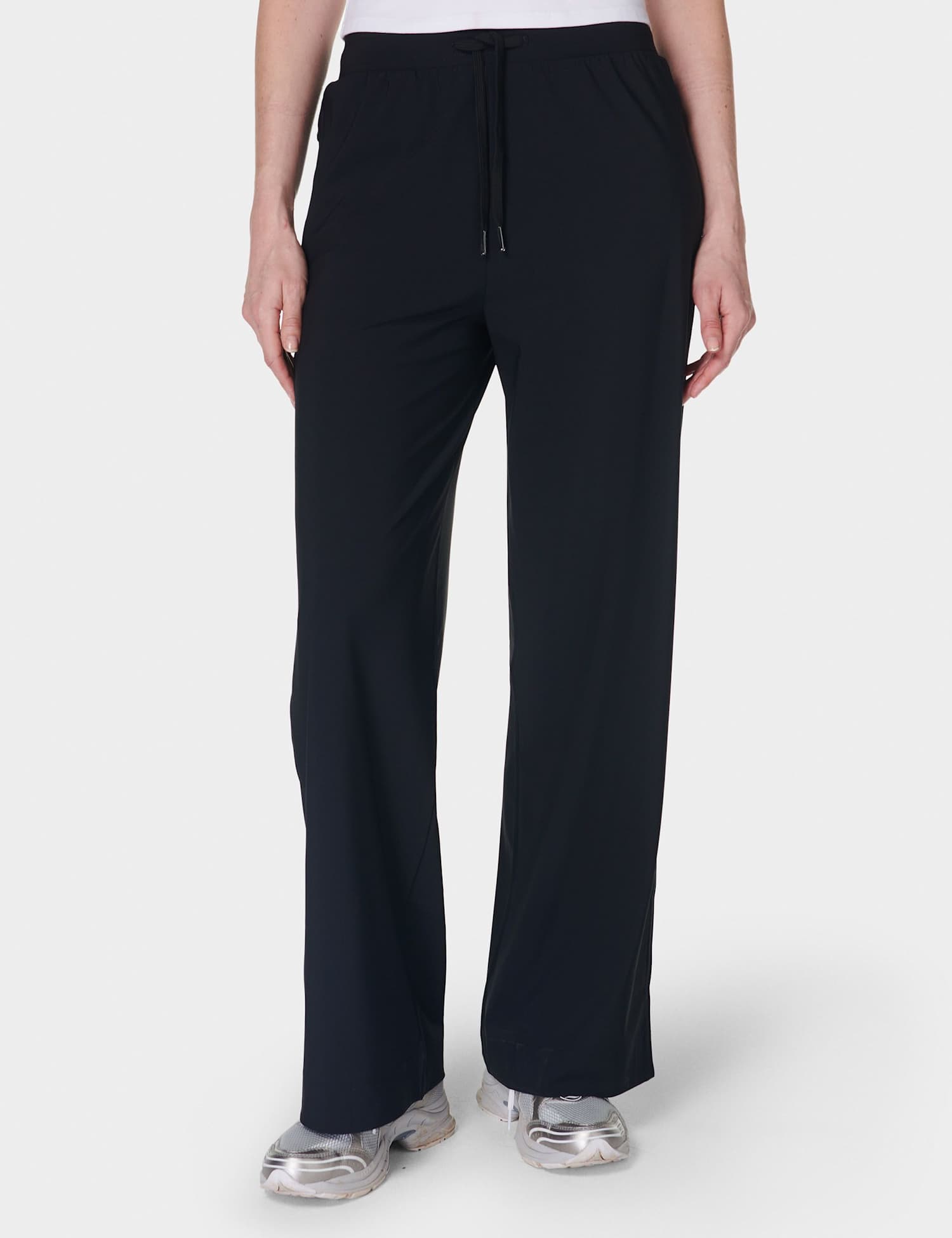 Sweaty Betty Explorer High Waisted Wide Leg Joggers Black