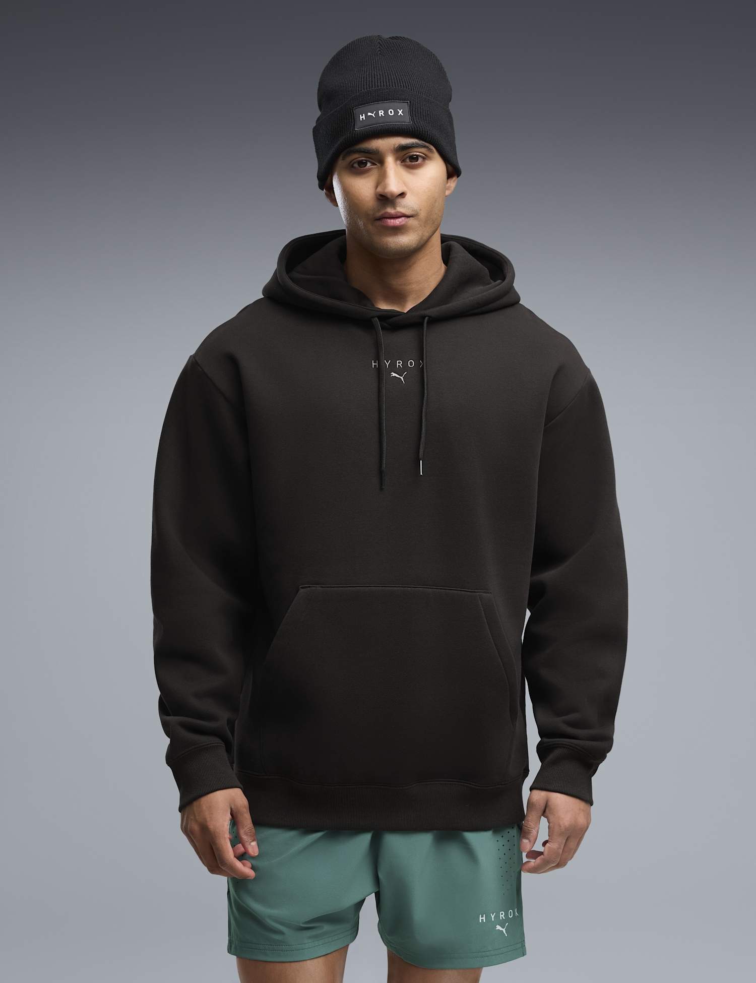 Puma X Hyrox Heavyweight Drawstring Hoodie Black