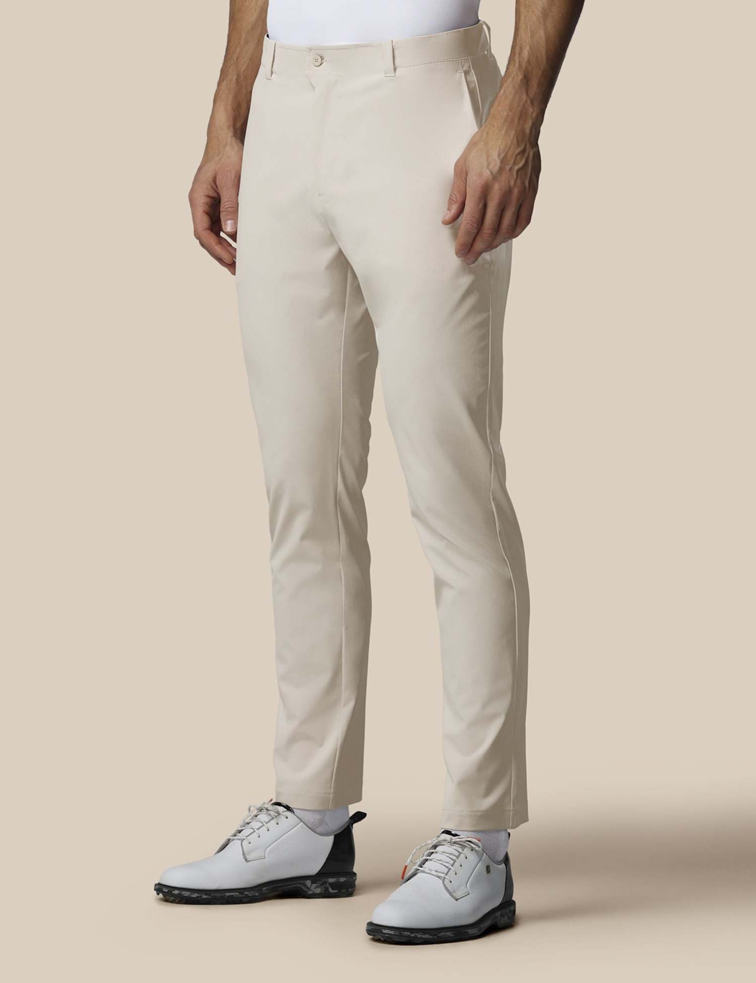 Castore Slim Fit Lightweight Golf Trousers Beige