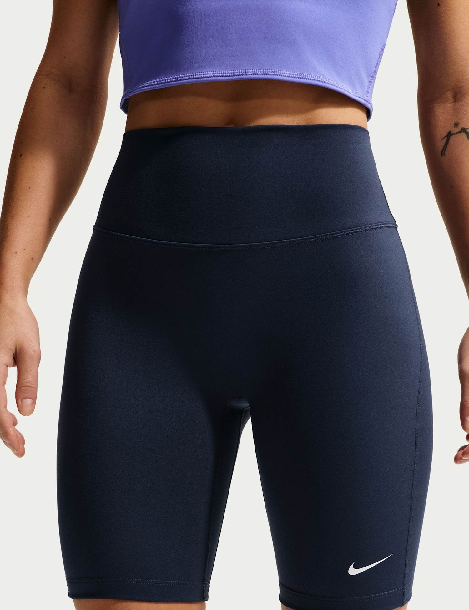 Nike One High Waisted Shorts Dark Navy