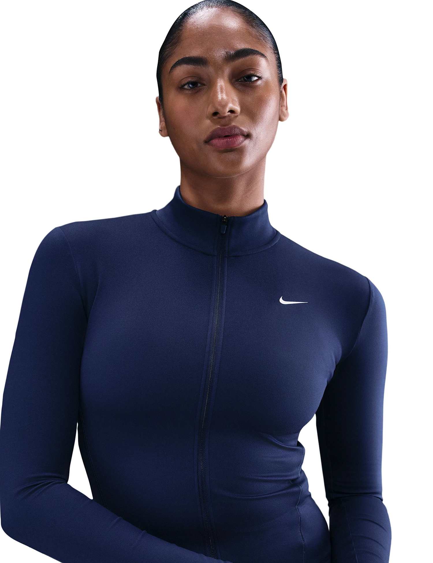 Nike One Zip Up Funnel Neck Sports Jacket Dark Navy