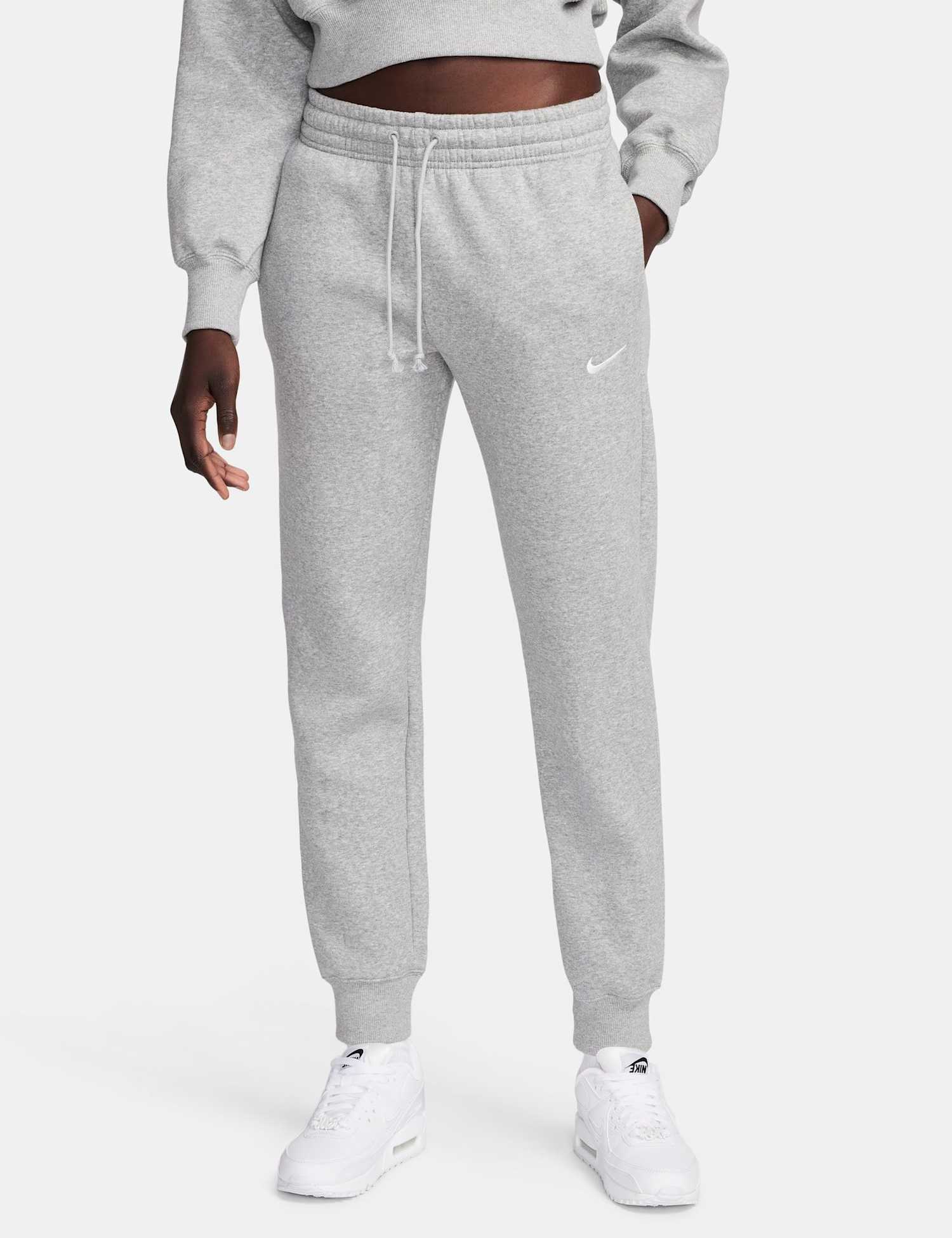 Nike Phoenix Fleece Tapered Joggers Grey Marl