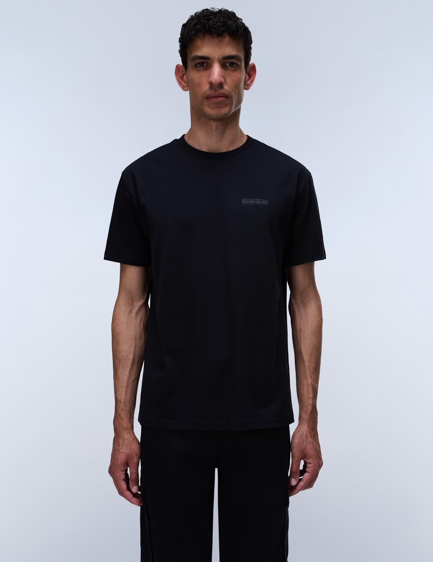 Napapijri Pure Cotton Brand Graphic T-Shirt Black Mix
