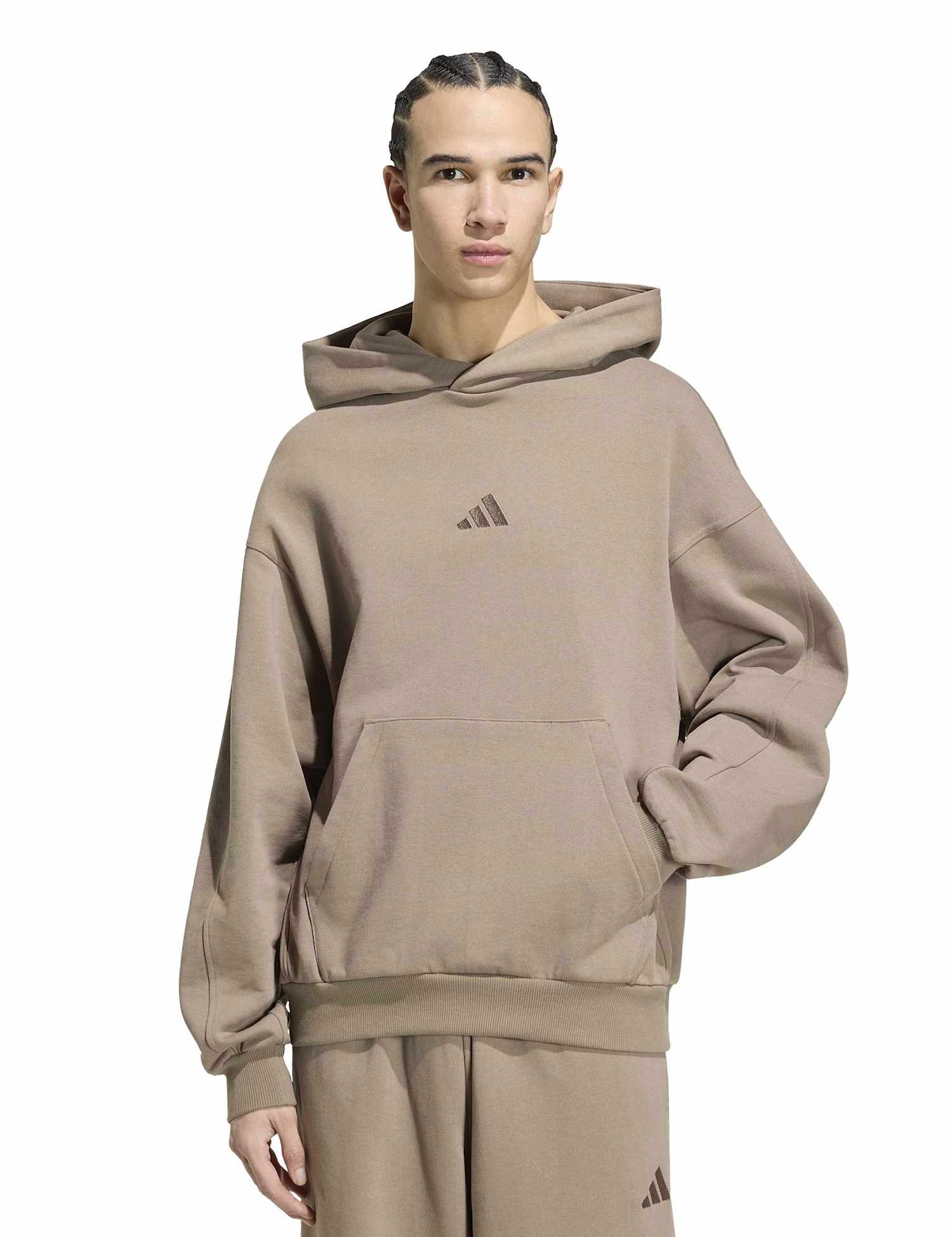 adidas Kit Small Logo Pure Cotton Hoodie Khaki