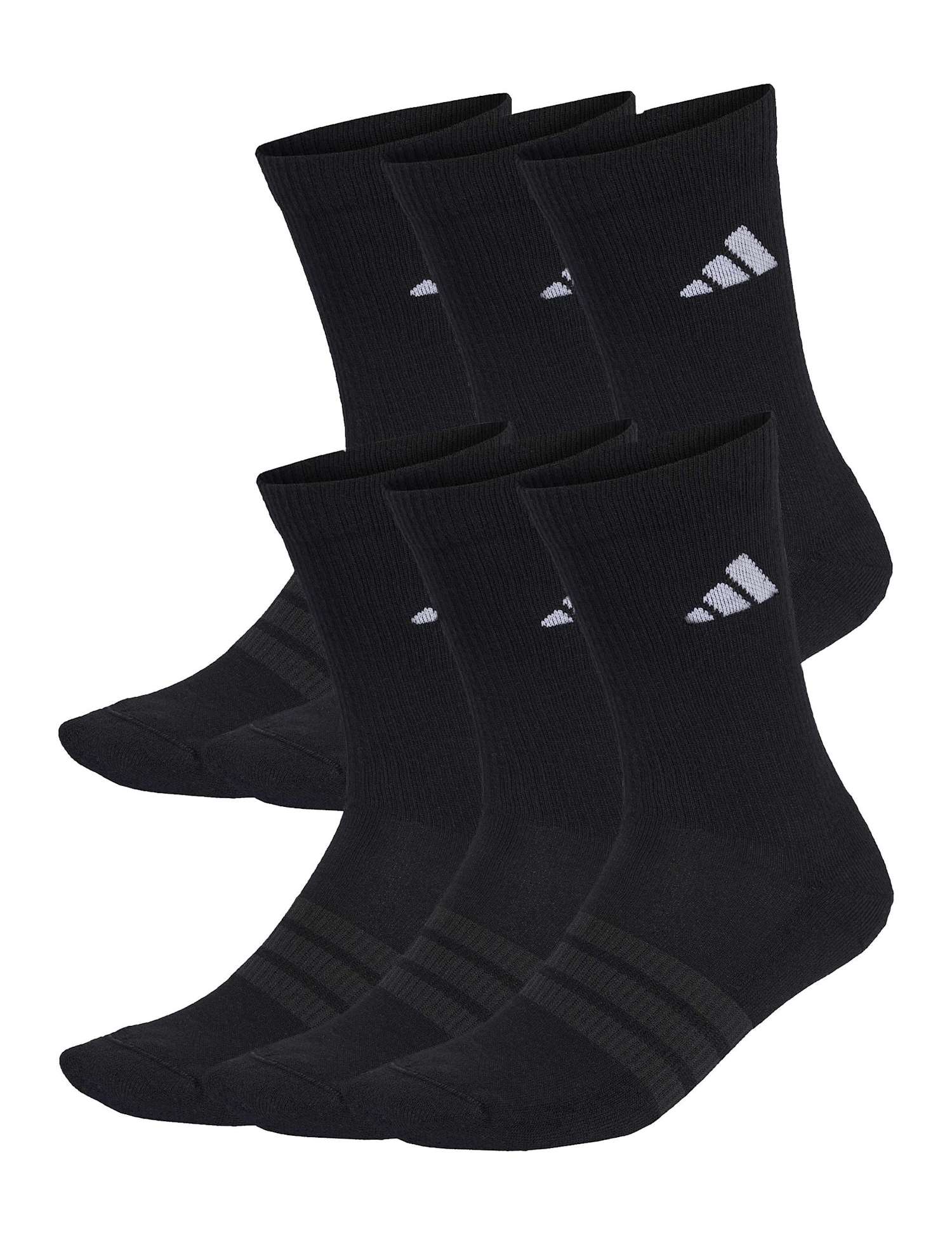 adidas Cushioned Crew Socks 6 Pair Pack Black