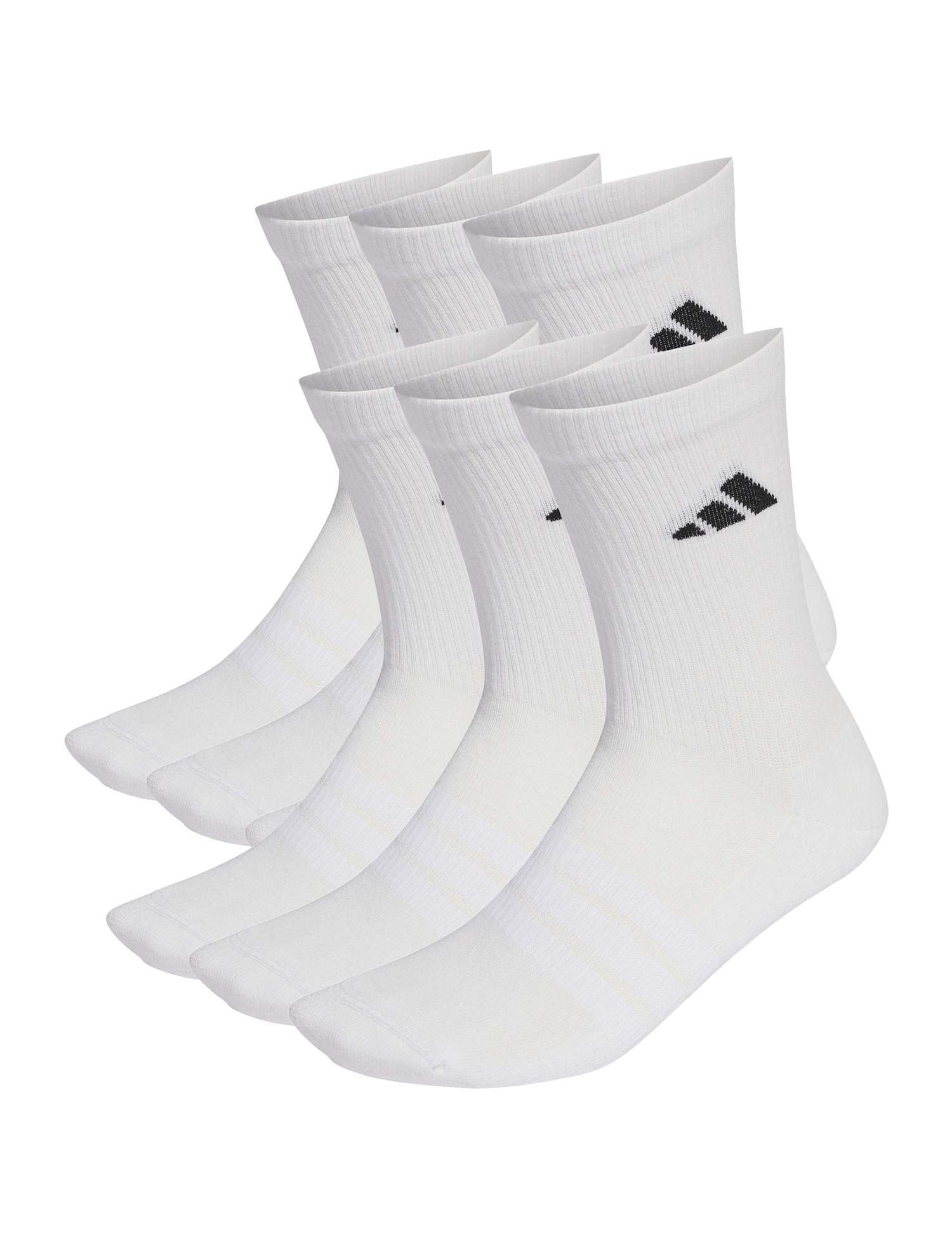 adidas Cushioned Crew Socks 6 Pair Pack White