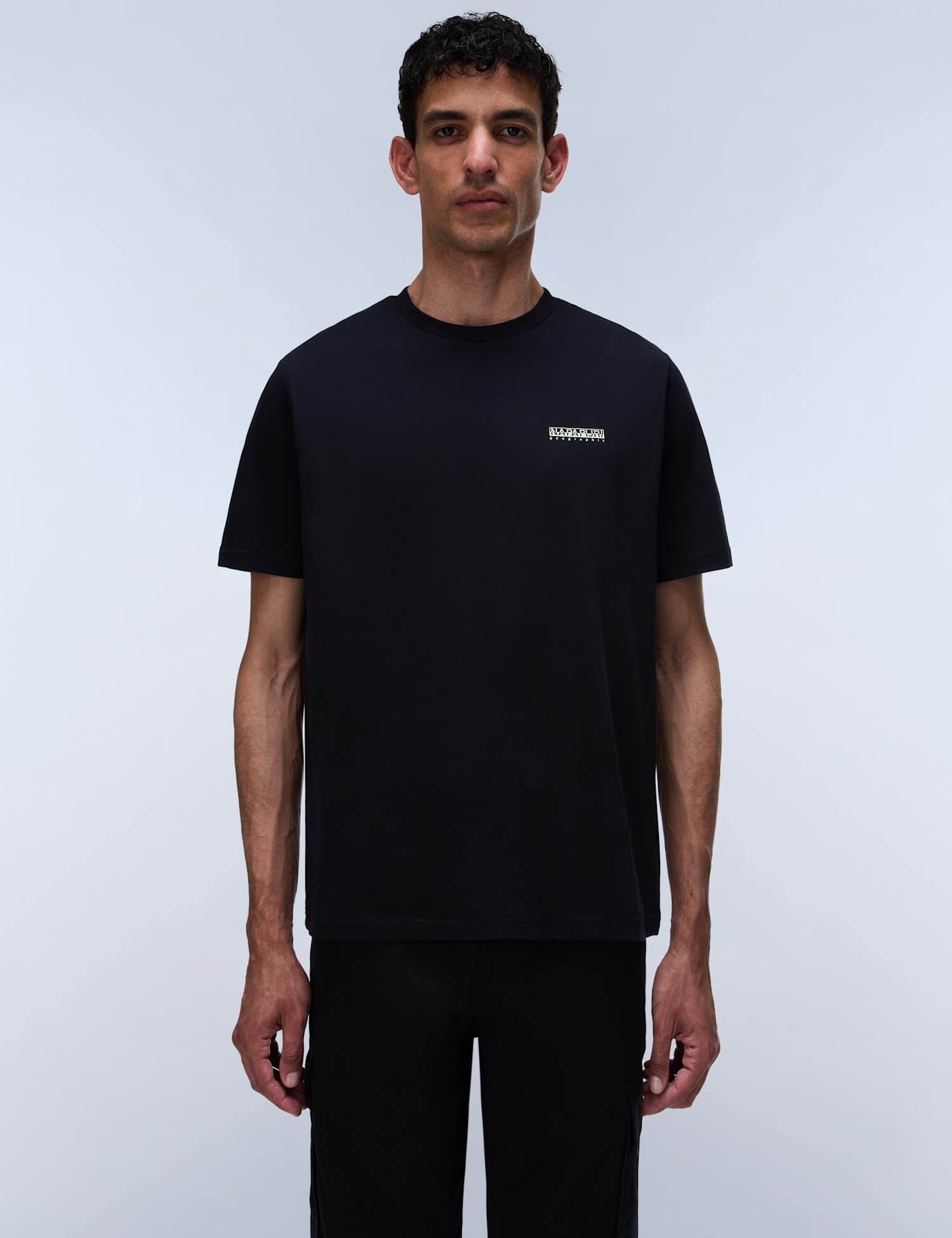 Napapijri Yose Relaxed Fit Jersey Back Graphic T-Shirt Black Mix