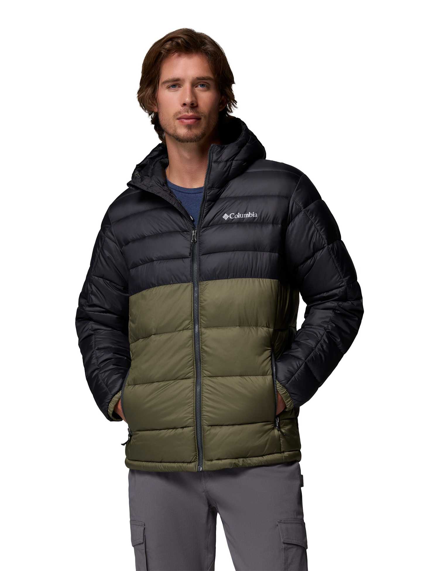 Columbia Buck Butte II Hooded Insulated Jacket Green Mix