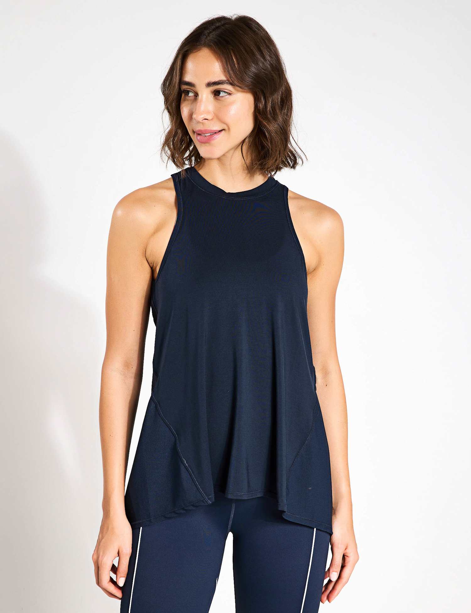 Lilybod Kendall Modal Rich Relaxed Vest Top Dark Blue
