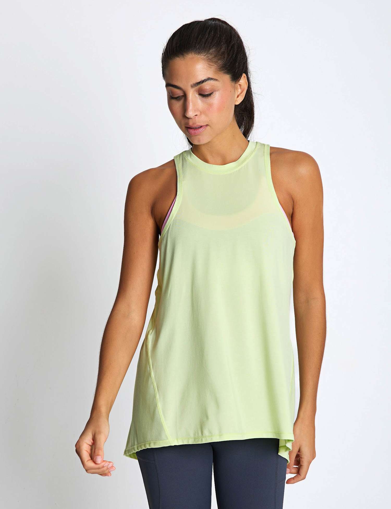 Lilybod Kendall Modal Rich Relaxed Vest Top Lime Green