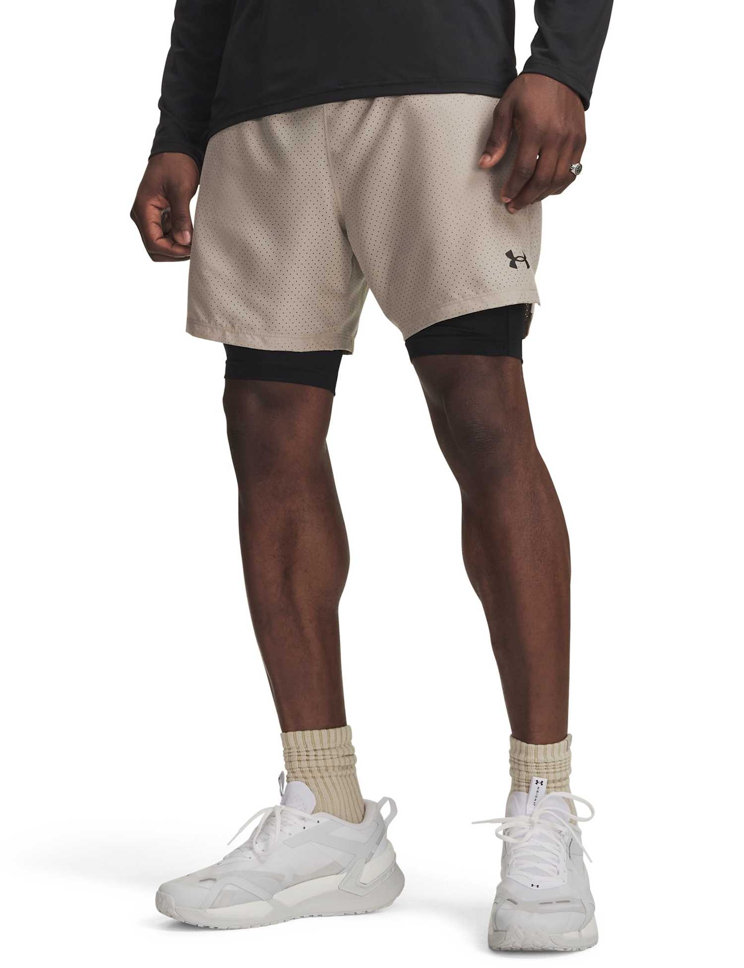 Under Armour Vanish Woven 2.0 2-In-1 Shorts Oatmeal