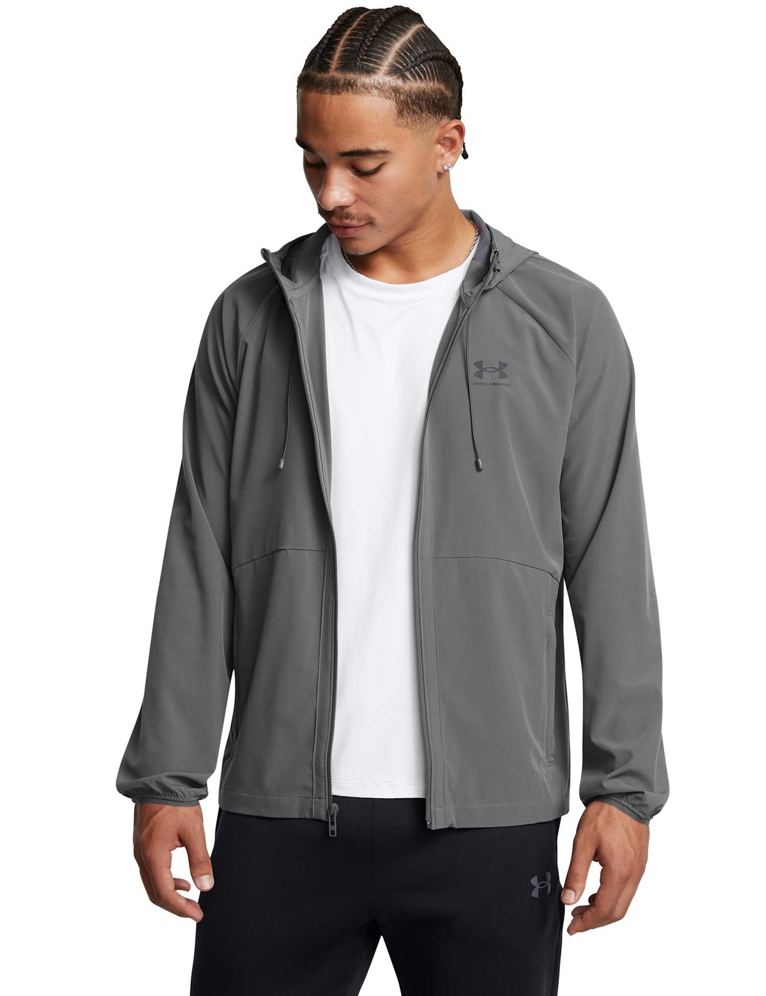 Under Armour Vibe Lightweight Zip Up Windbreaker Jacket Grey