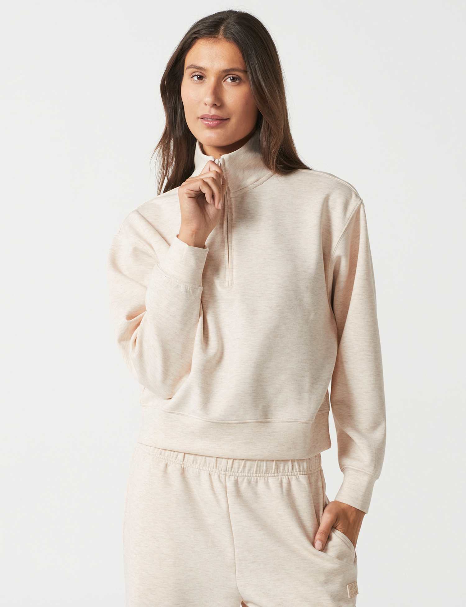 Lilybod High Neck Sweatshirt Oatmeal