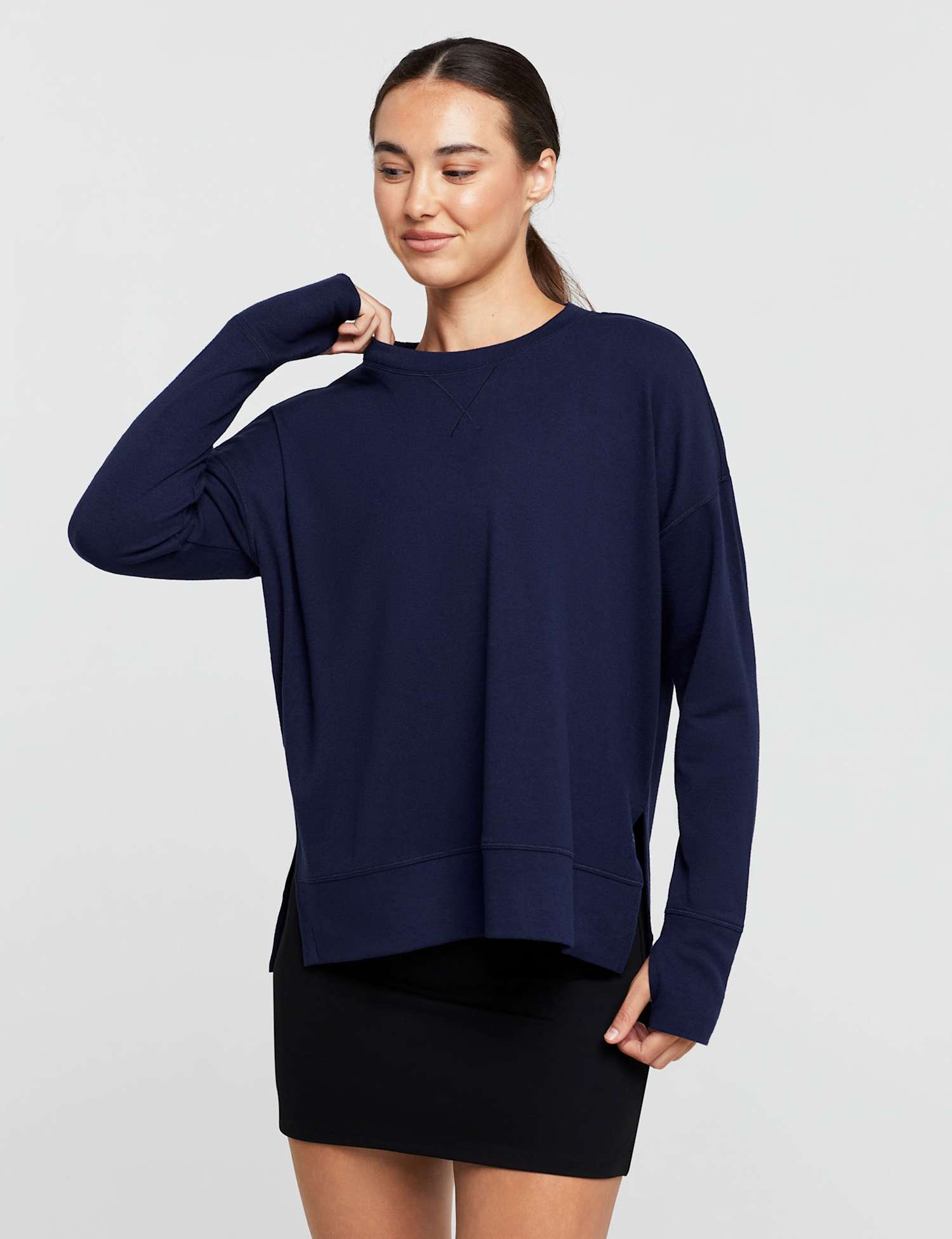 Lilybod Cotton Blend Sweatshirt Navy
