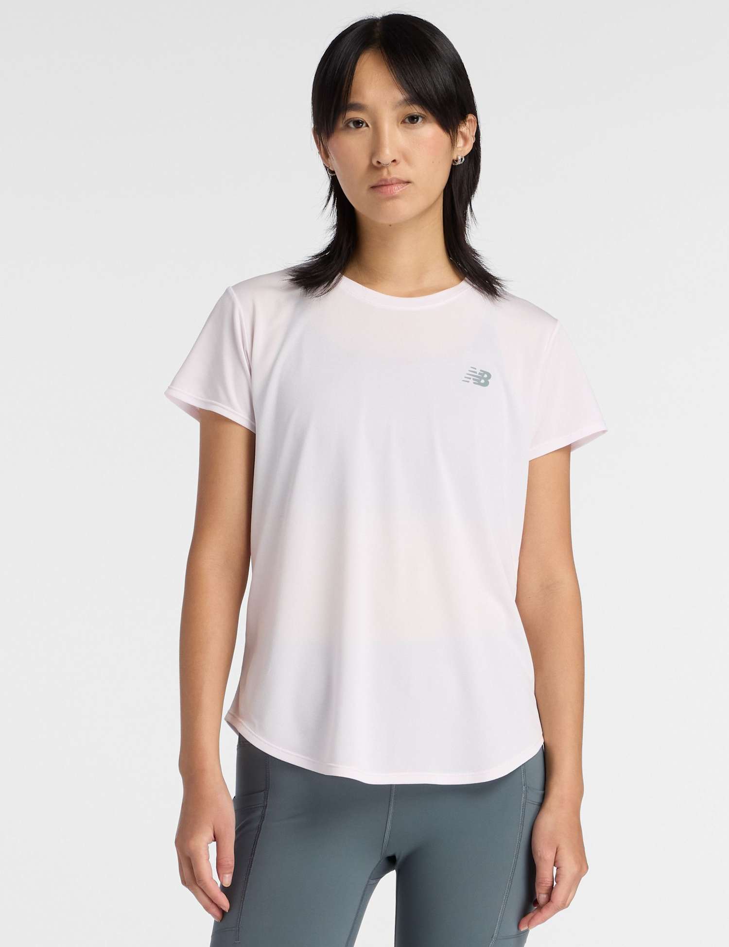 New Balance Round Neck Workout T-Shirt Light Pink