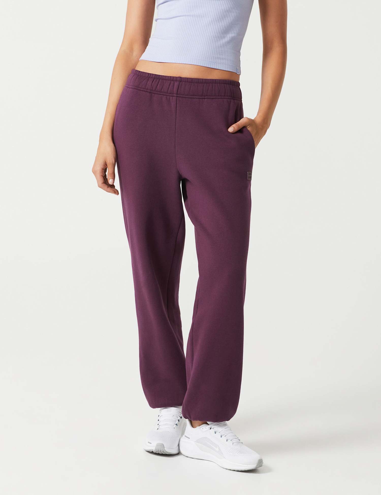 Lilybod Olivia Drawstring Waist Loose Fit Joggers Plum