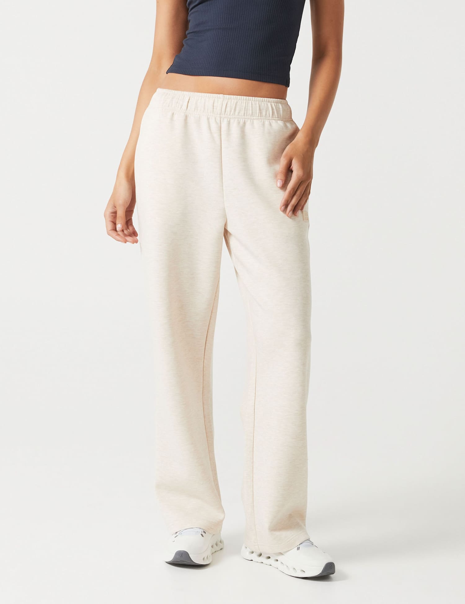 Lilybod Kyoto Drawstring Wide Leg Joggers Oatmeal