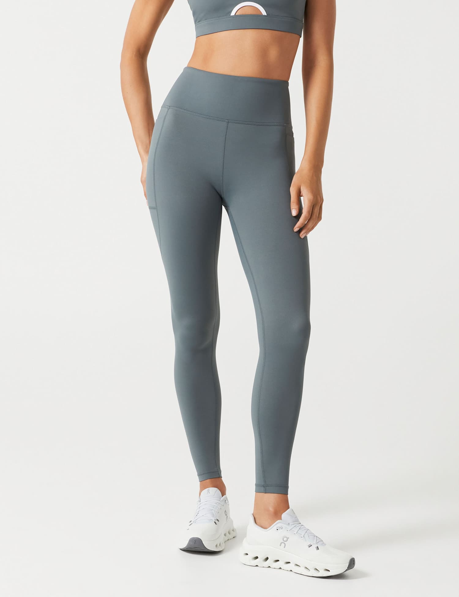 Lilybod Zoe Full Length Fitted Leggings Medium Green