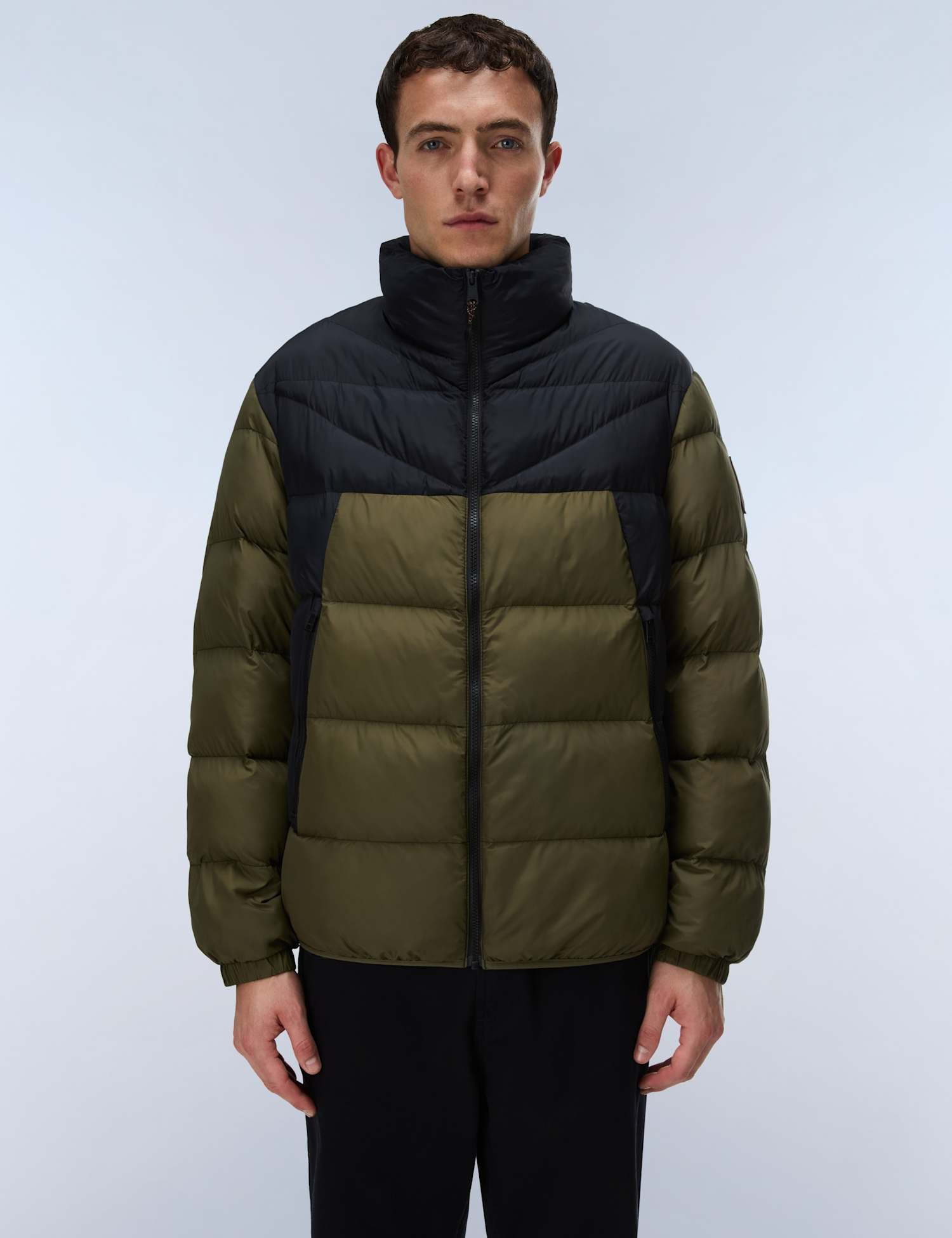 Napapijri Molveno Water Resistant Stand Collar Puffer Jacket Dark Green