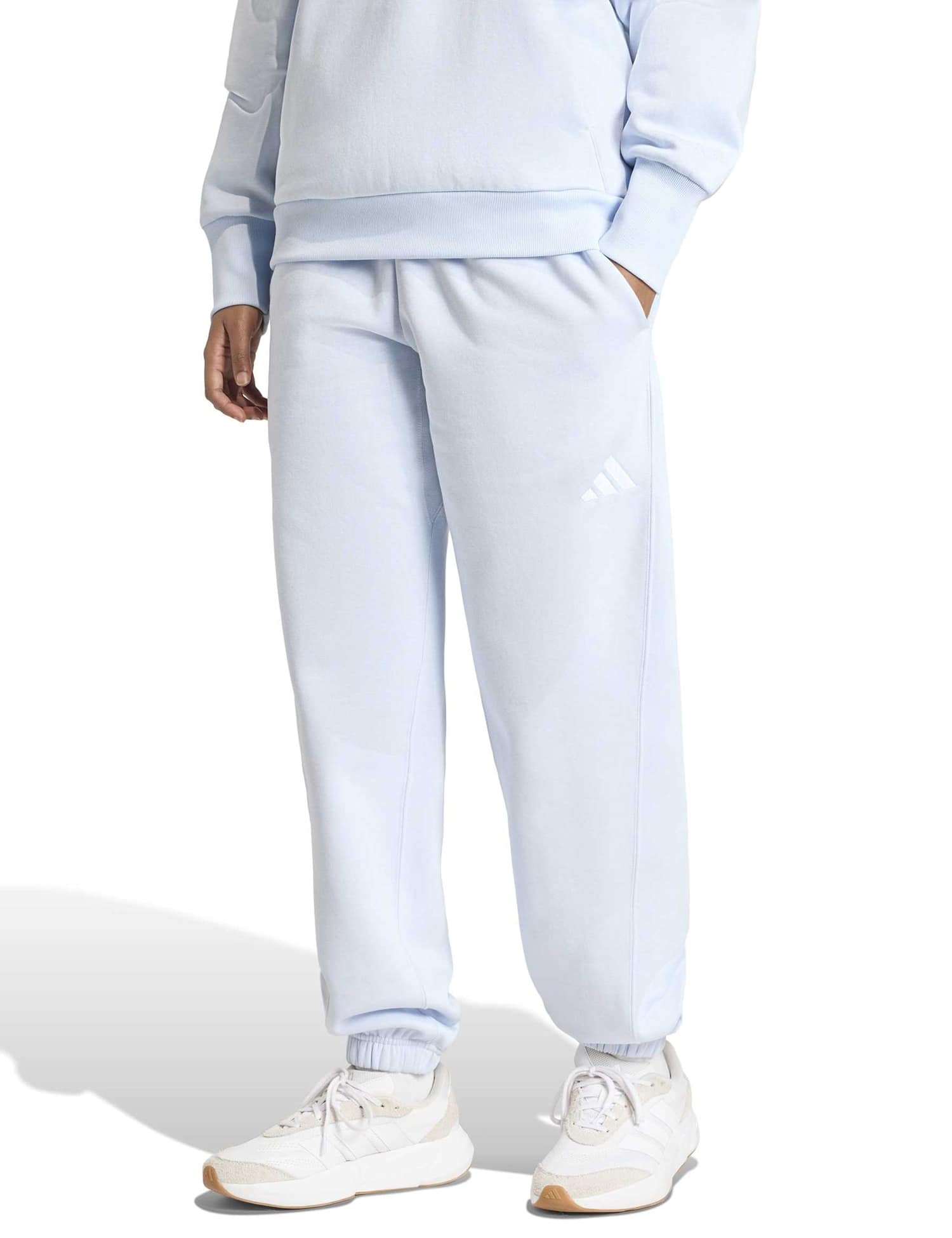 adidas All SZN Cotton Rich Fleece Cuffed Joggers Light Blue