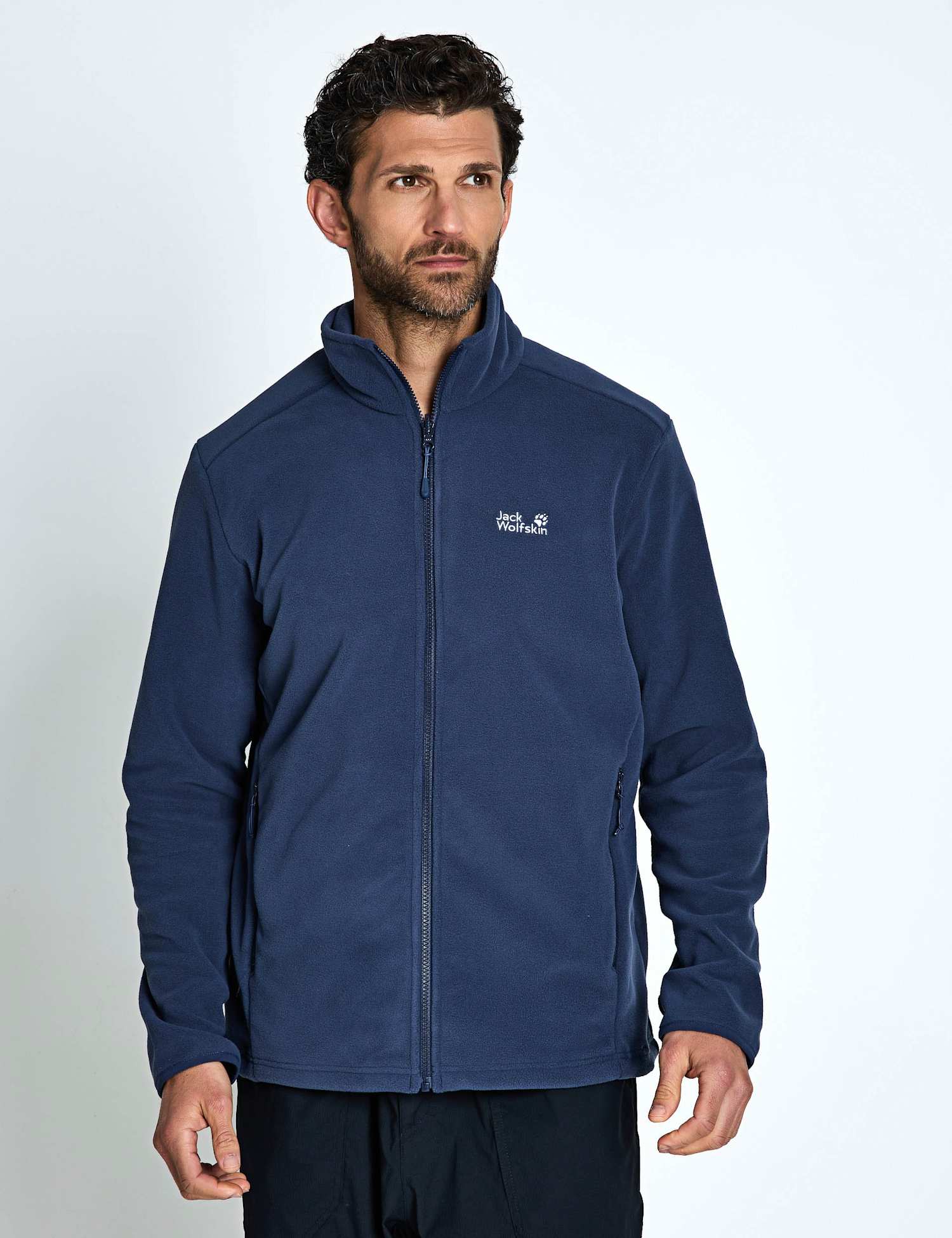 Jack Wolfskin Taunus 200 Full Zip Outdoor Fleece Jacket Dark Navy