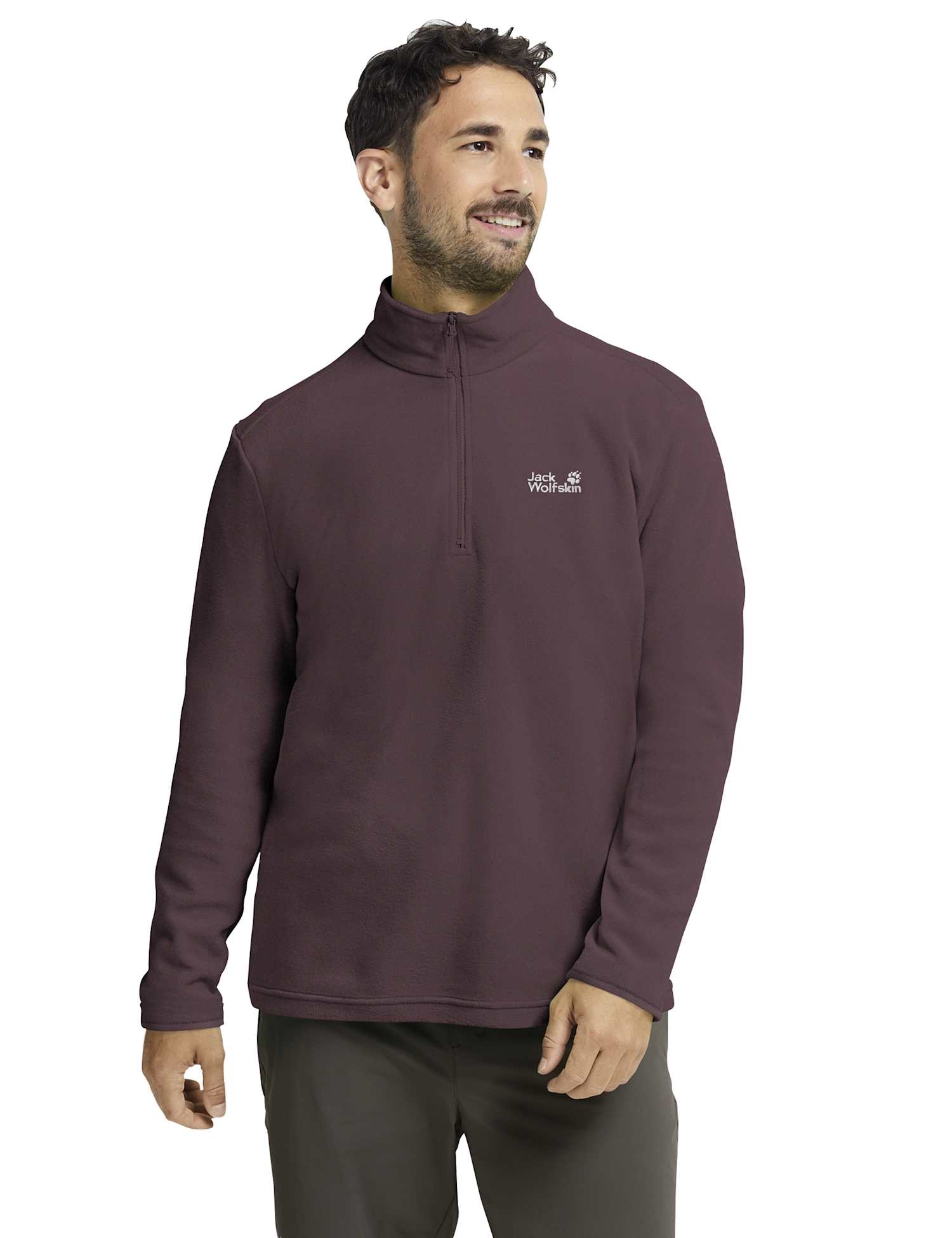 Jack Wolfskin Taunus 100 Half Zip Fleece Jumper Dark Berry